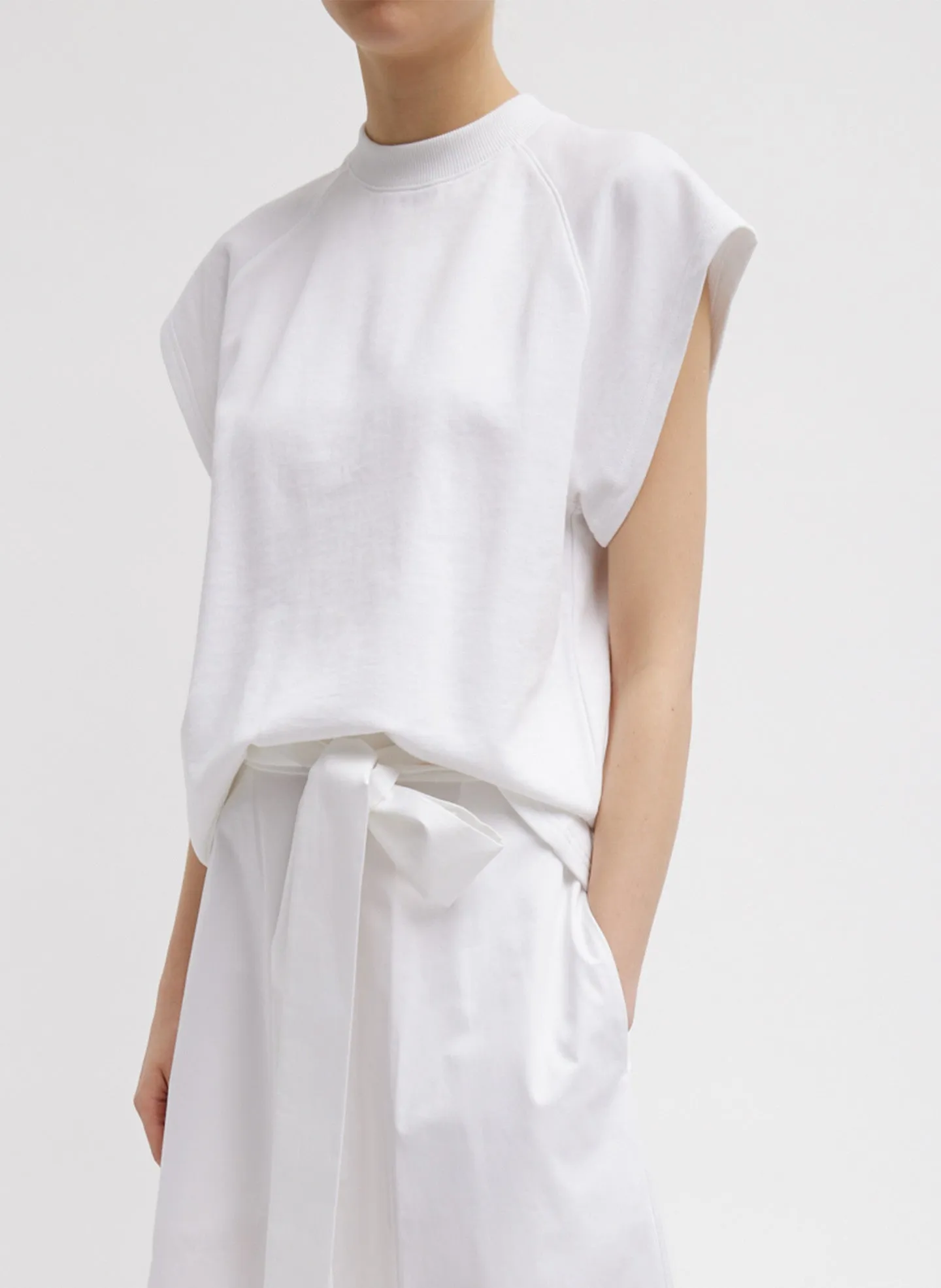 Light Weight Sweatshirting Sleeveless Easy Top sold by Tibi