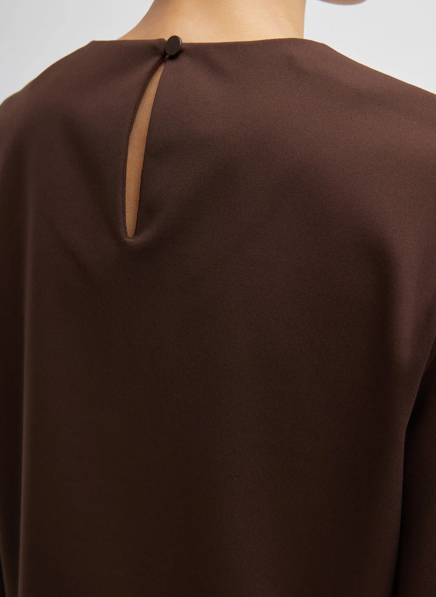 Compact Ultra Stretch Knit Long Sleeve Slim Top sold by Tibi product image thumbnail 3