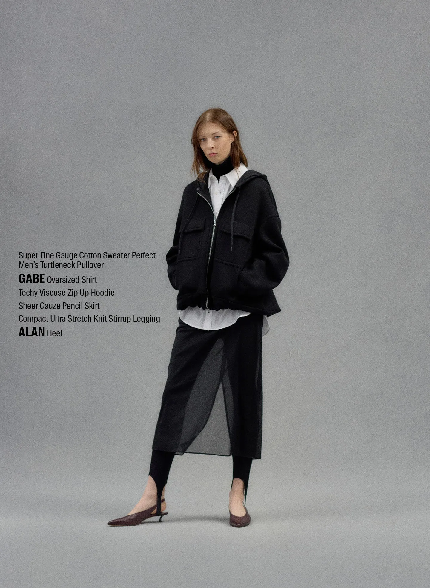 Techy Viscose Zip Up Hoodie sold by Tibi product image thumbnail 2