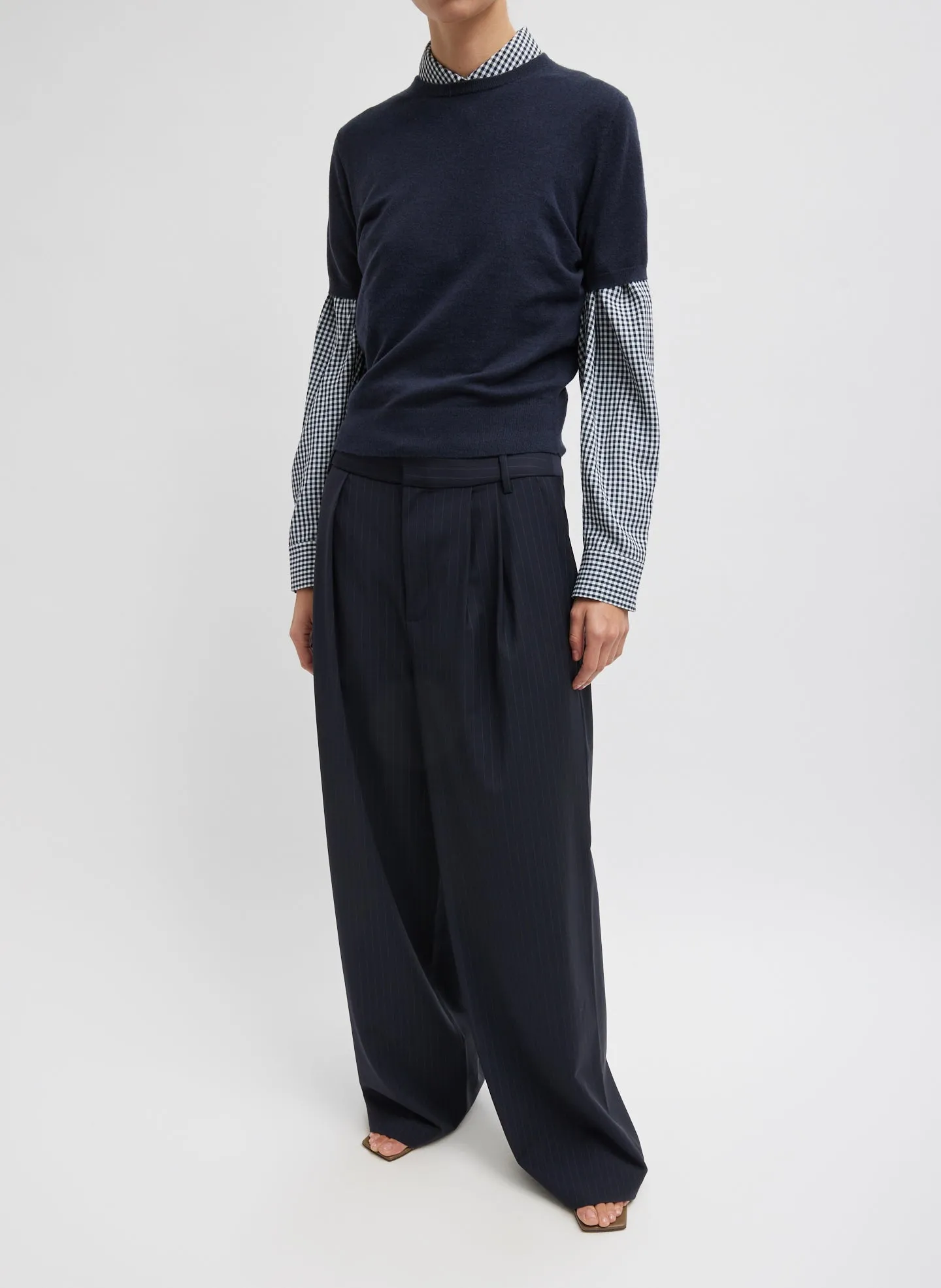 Skinlike Mercerized Wool Shrunken Tee sold by Tibi product image thumbnail 3