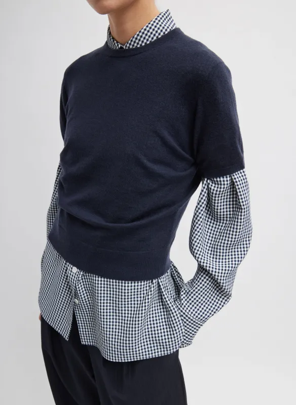 Skinlike Mercerized Wool Shrunken Tee made by Tibi