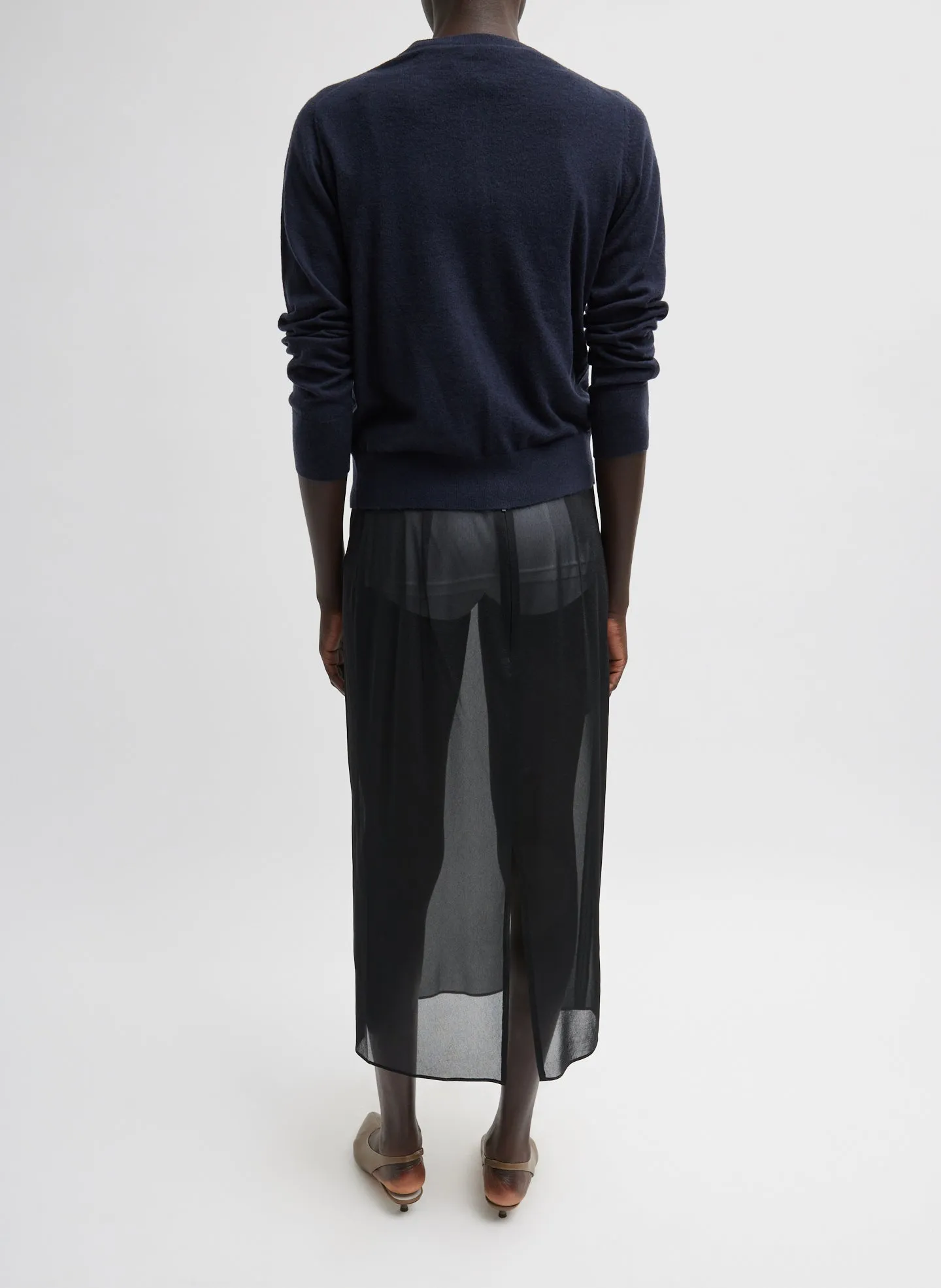 Skinlike Mercerized Wool Shrunken Cardigan sold by Tibi product image thumbnail 4