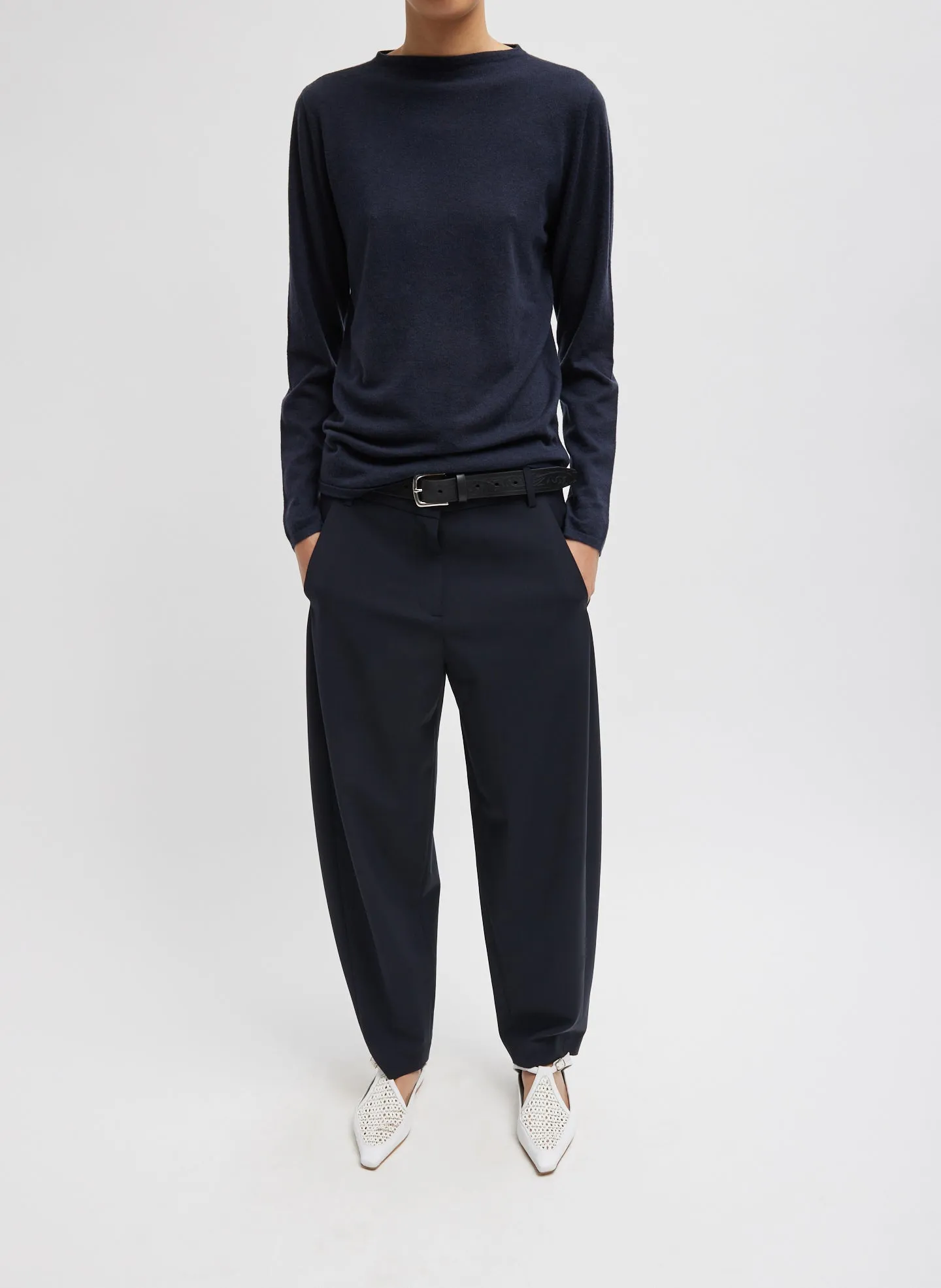 Skinlike Mercerized Wool Soft Sheer Pullover sold by Tibi product image thumbnail 4