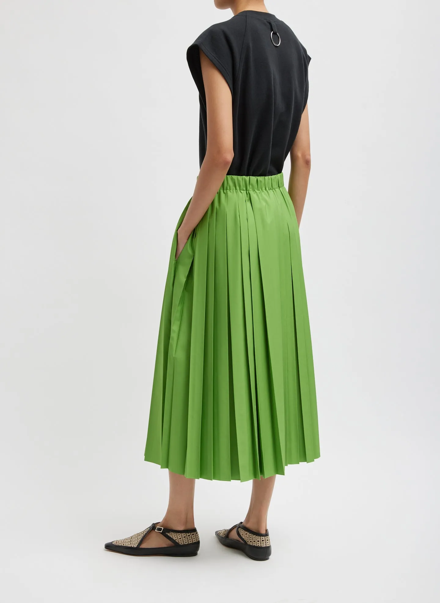 Nylon Pleated Pull On Skirt sold by Tibi product image thumbnail 4
