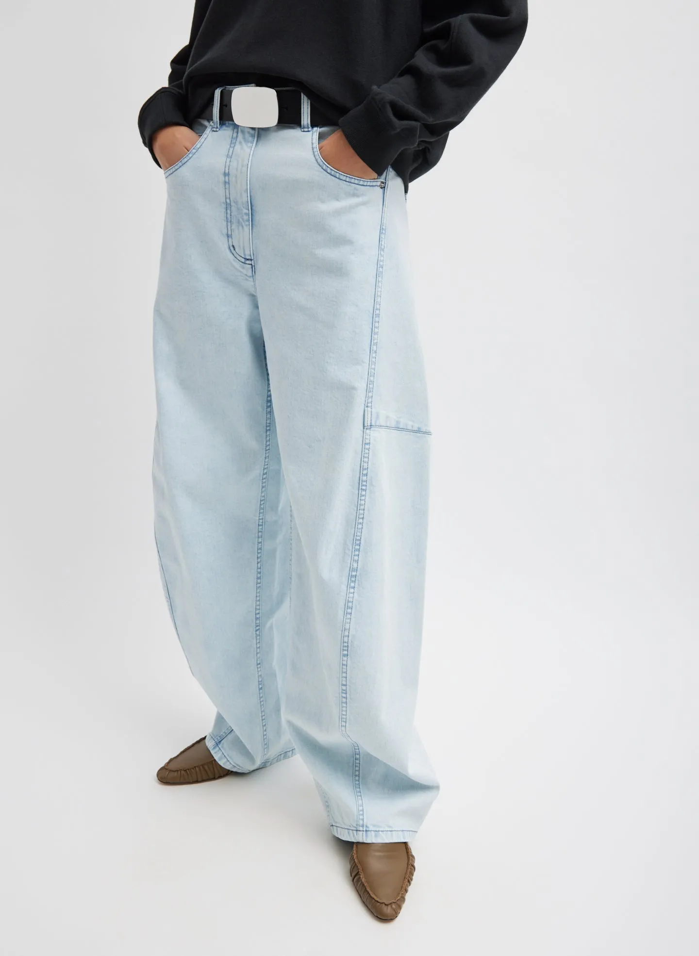 Bleached Denim Sid Jean sold by Tibi product image thumbnail 3