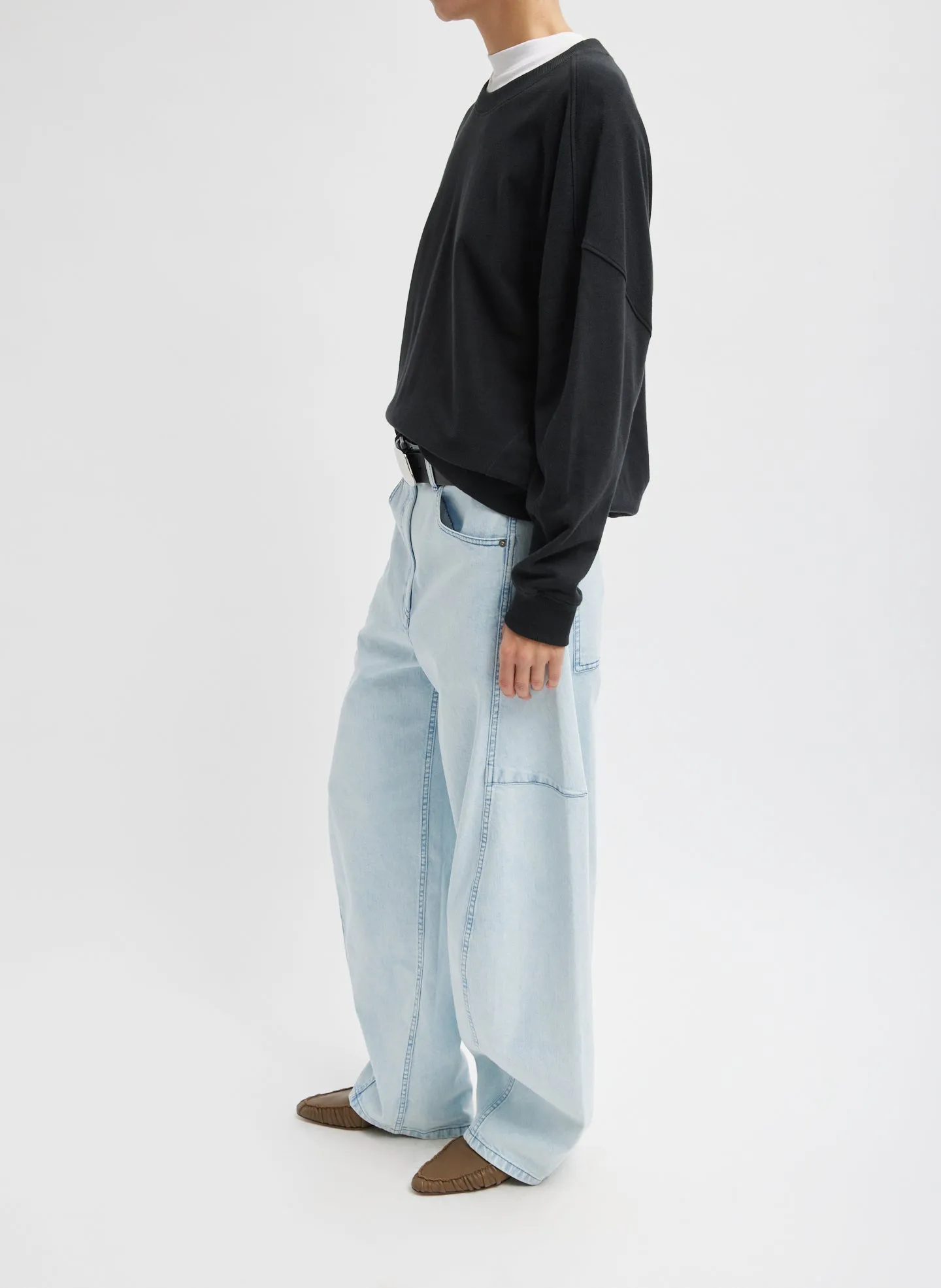 Bleached Denim Sid Jean sold by Tibi product image thumbnail 4