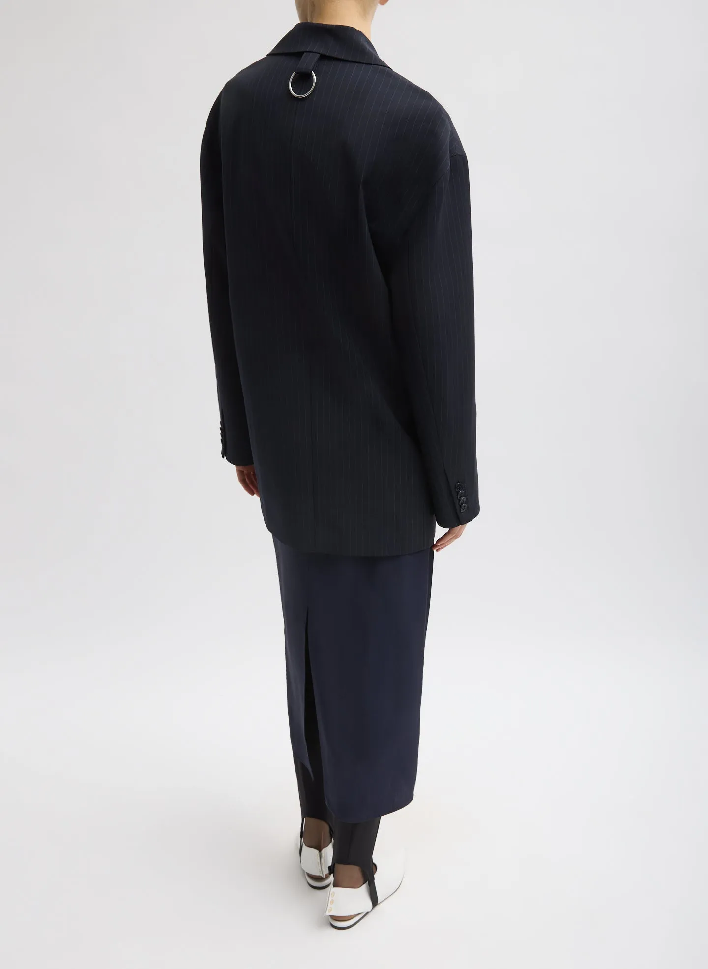 Dominic Pinstripe Detached Lapel Liam Blazer sold by Tibi product image thumbnail 4