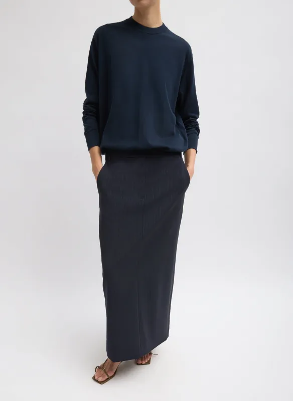 Dominic Pinstripe Long Trouser Skirt sold by Tibi
