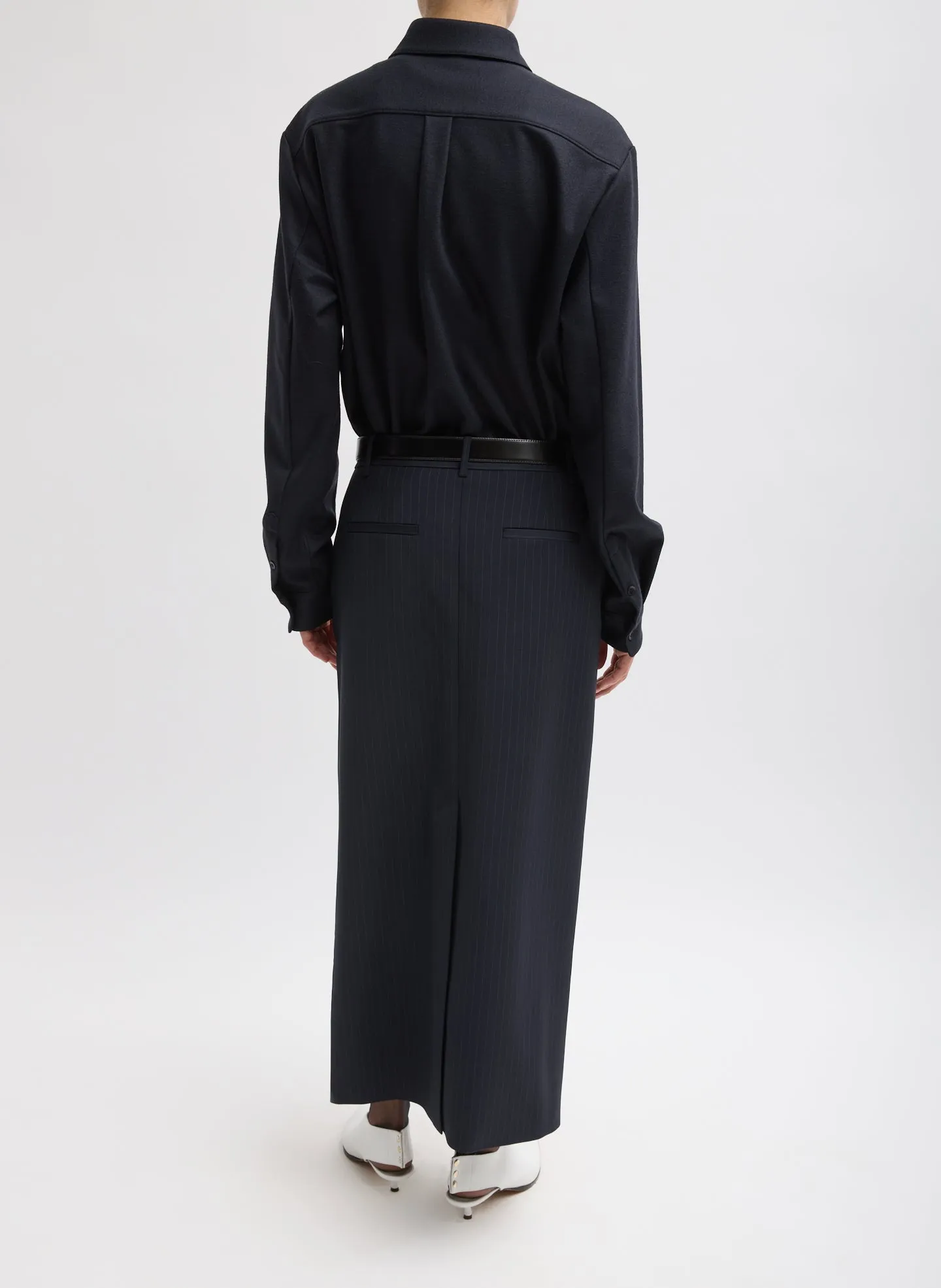 Dominic Pinstripe Long Trouser Skirt sold by Tibi product image thumbnail 5