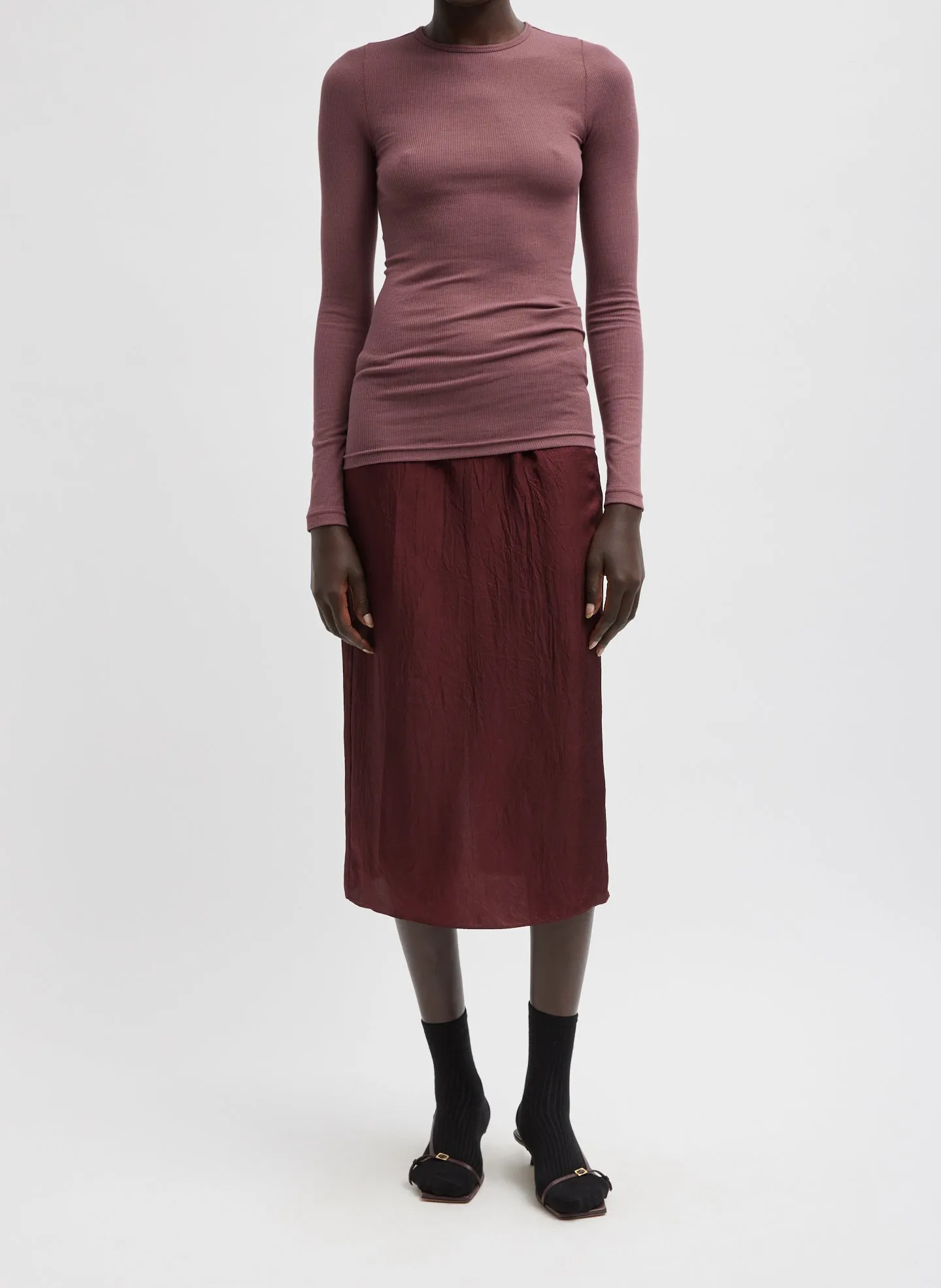 Circular Ribbed Crewneck Pullover T-Shirt sold by Tibi
