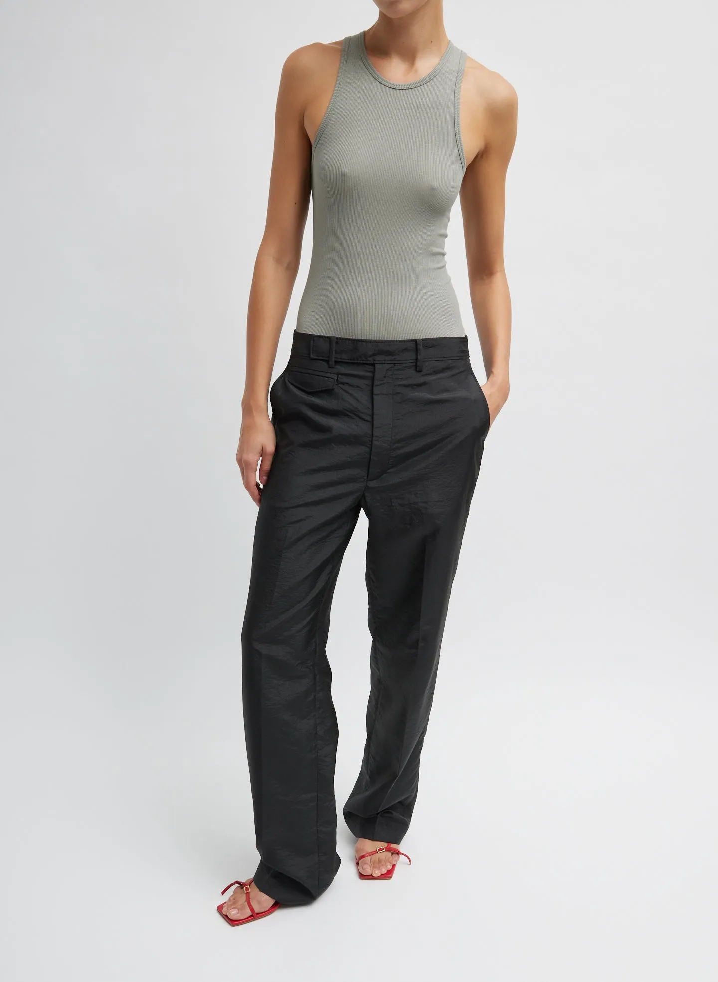 Circular Fine Rib T-Shirt Tank sold by Tibi product image thumbnail 4