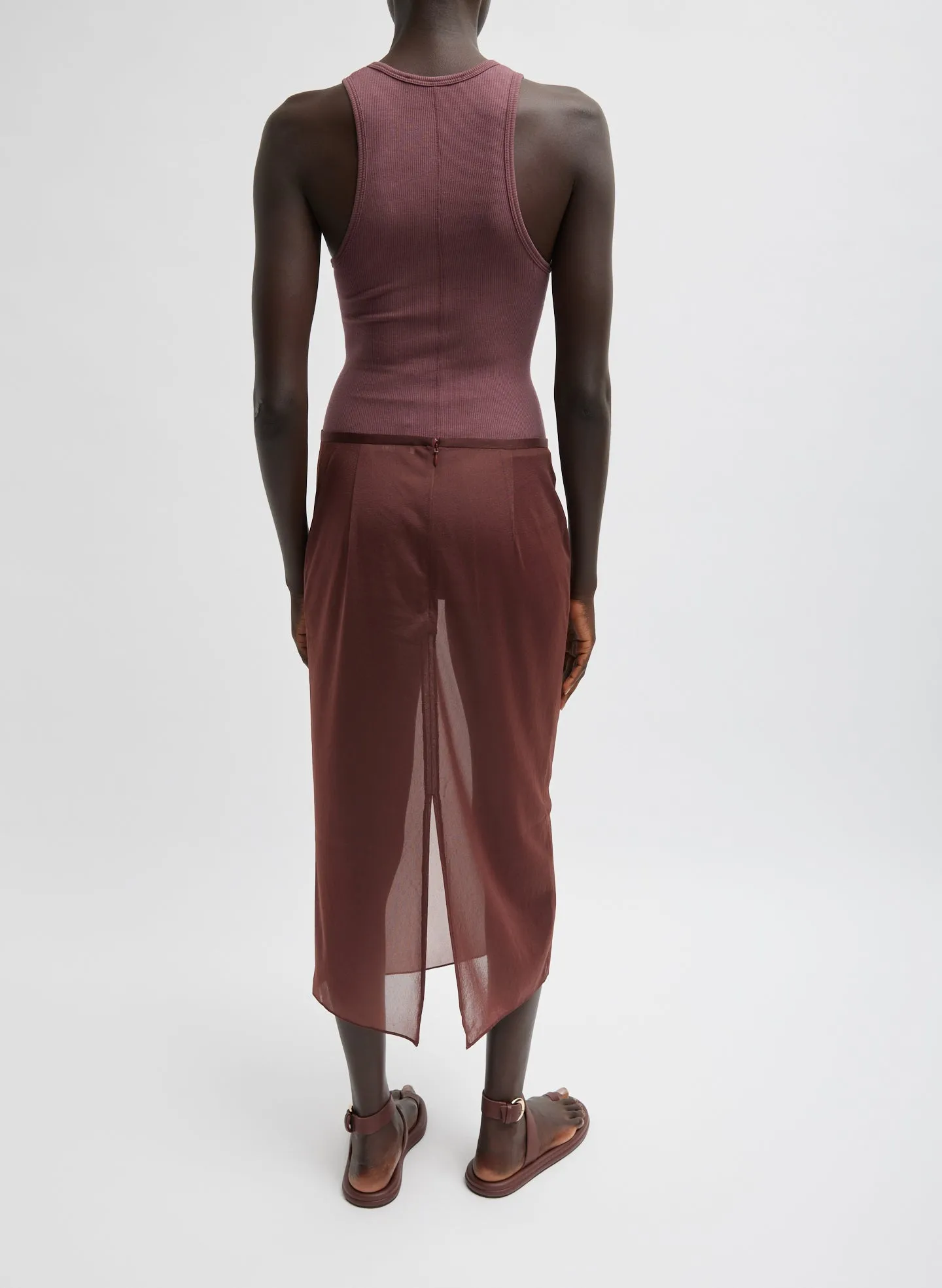 Circular Fine Rib T-Shirt Tank sold by Tibi product image thumbnail 3