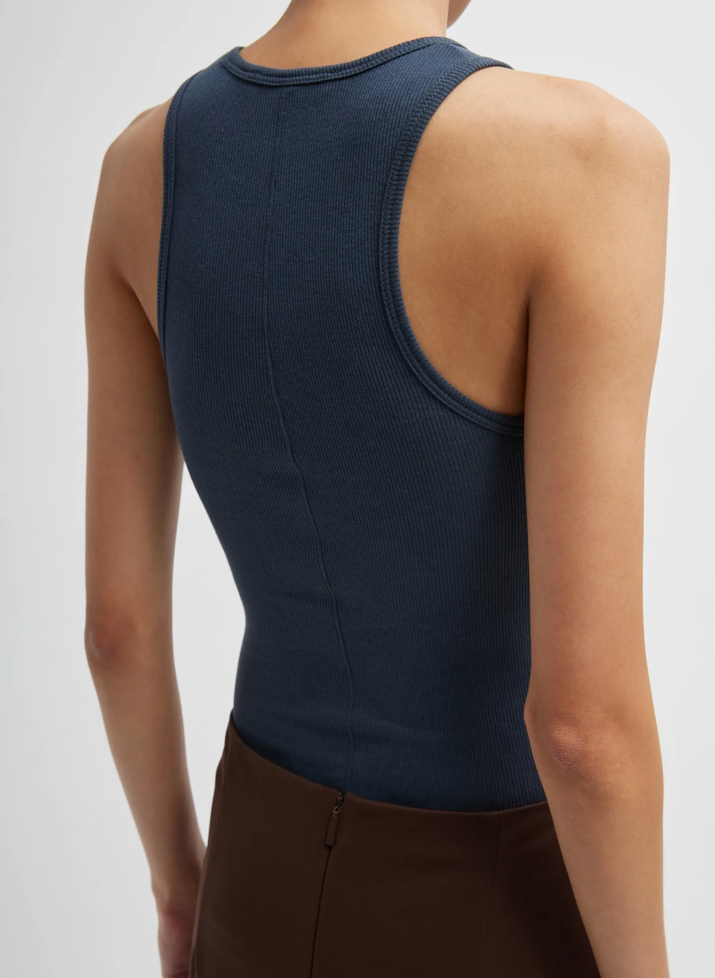 Circular Fine Rib T-Shirt Tank sold by Tibi product image thumbnail 3