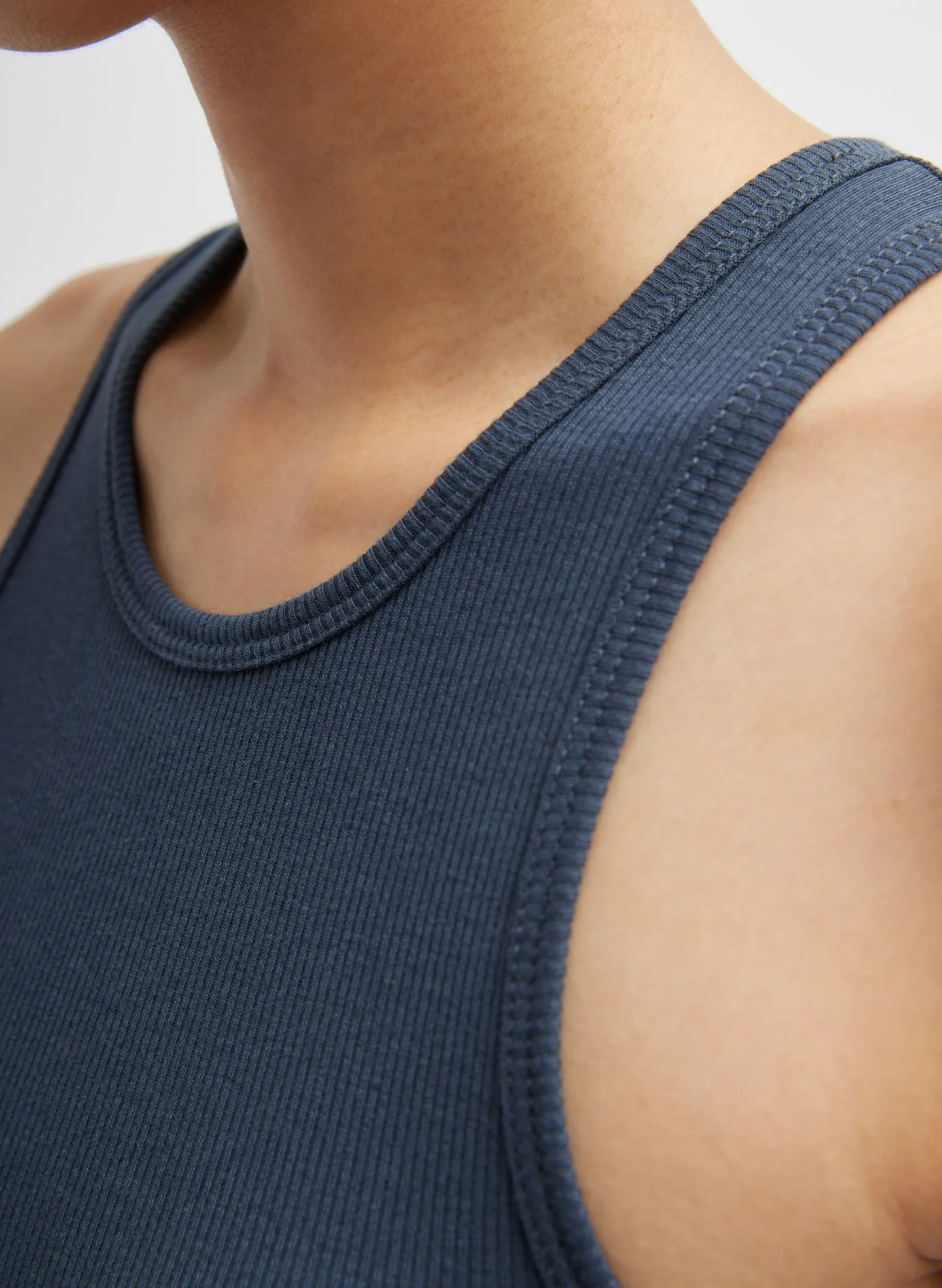 Circular Fine Rib T-Shirt Tank sold by Tibi product image thumbnail 2