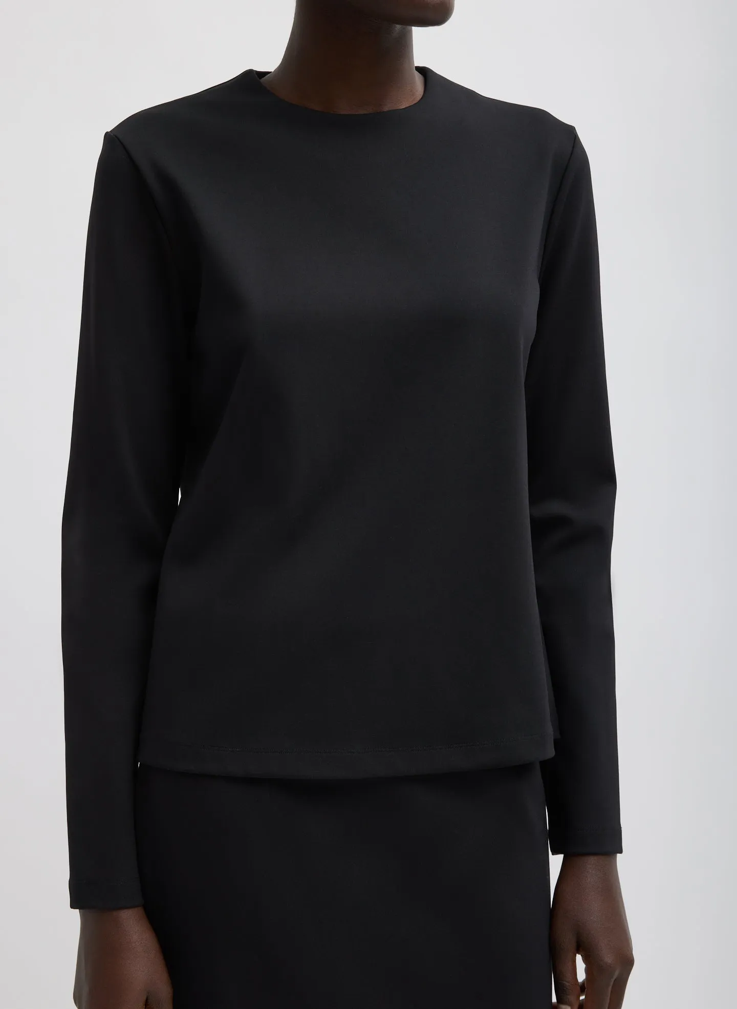 Compact Ultra Stretch Knit Long Sleeve Slim Top sold by Tibi