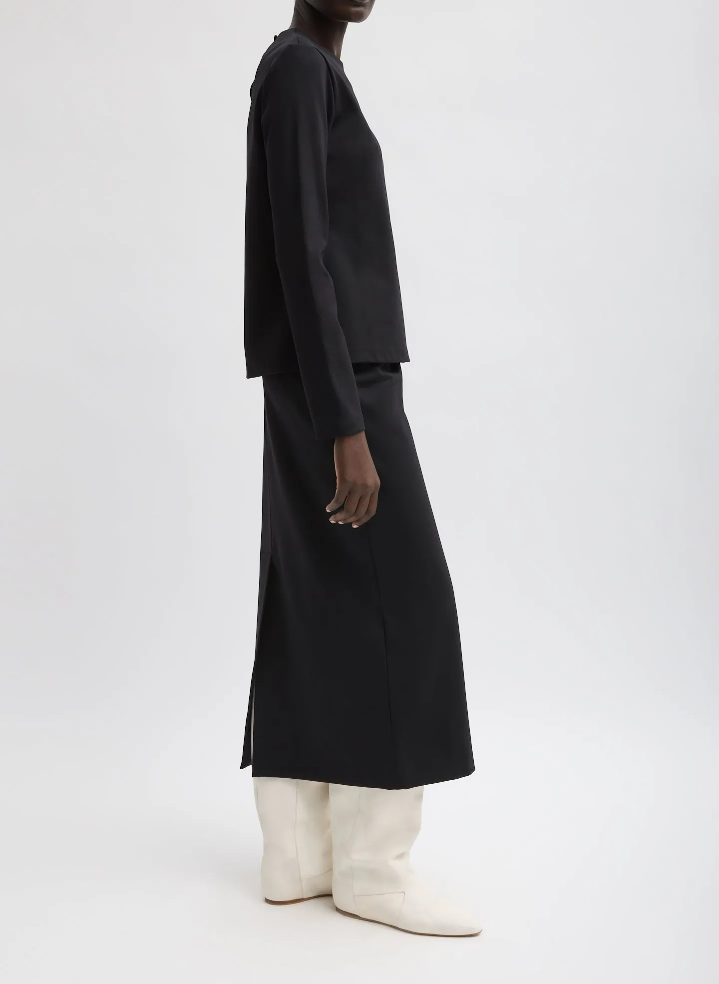 Compact Ultra Stretch Knit Pencil Skirt sold by Tibi product image thumbnail 2