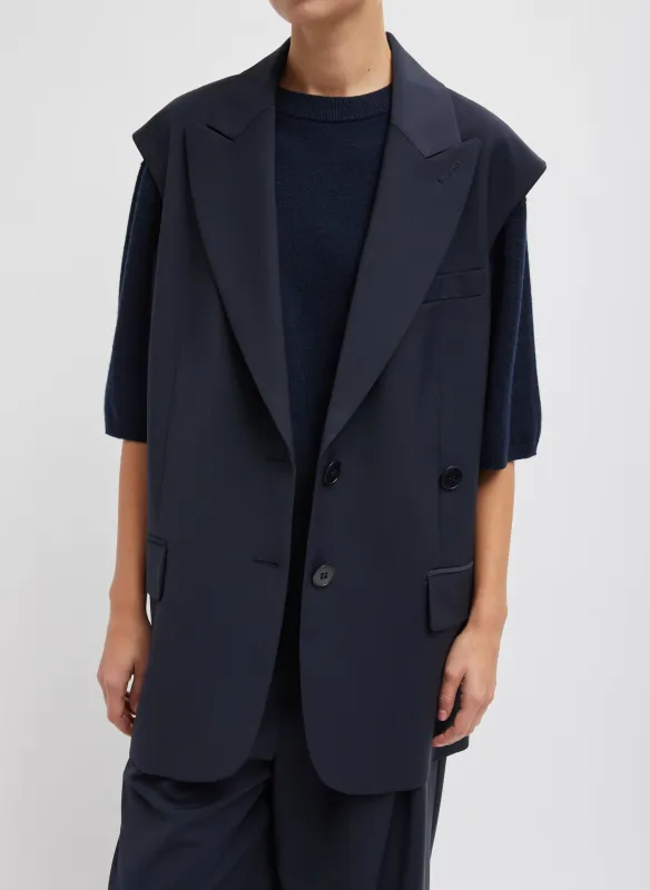 Tropical Wool Liam Vest sold by Tibi