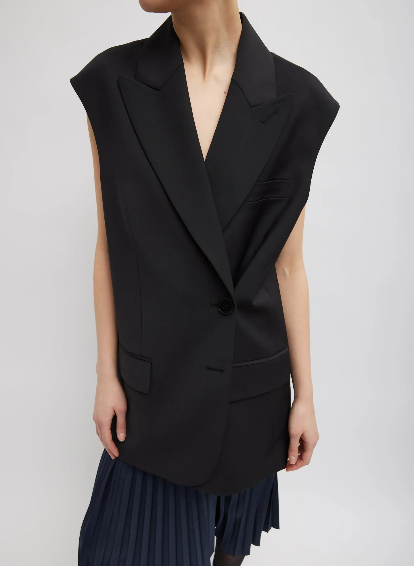 Tropical Wool Liam Vest sold by Tibi