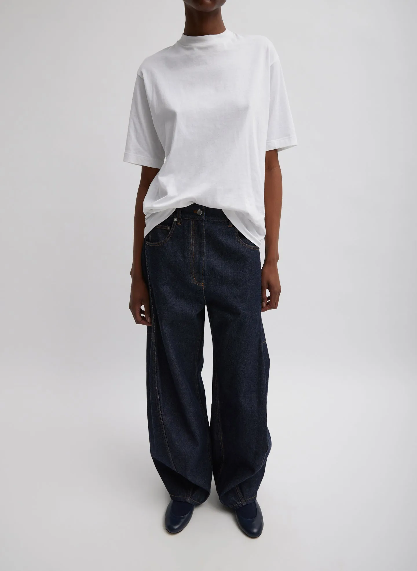 Mock Neck Unisex T-Shirt sold by Tibi product image thumbnail 3