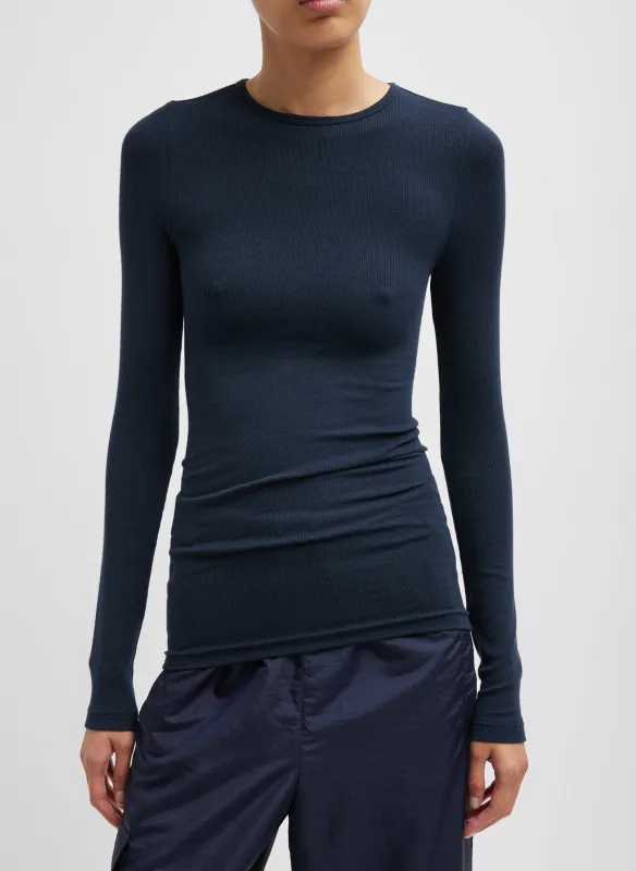 Circular Ribbed Crewneck Pullover T-Shirt sold by Tibi