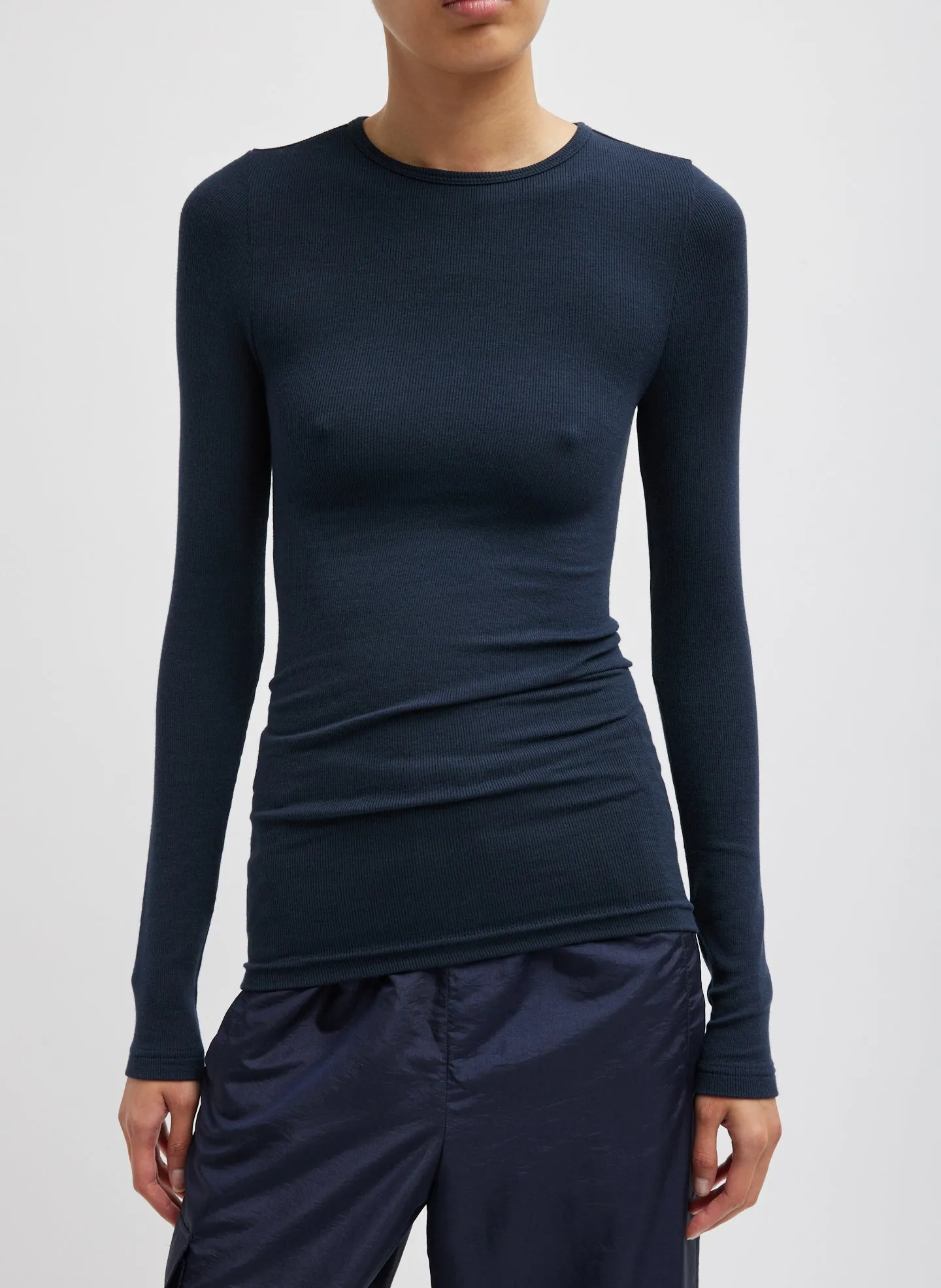 Circular Ribbed Crewneck Pullover T-Shirt sold by Tibi