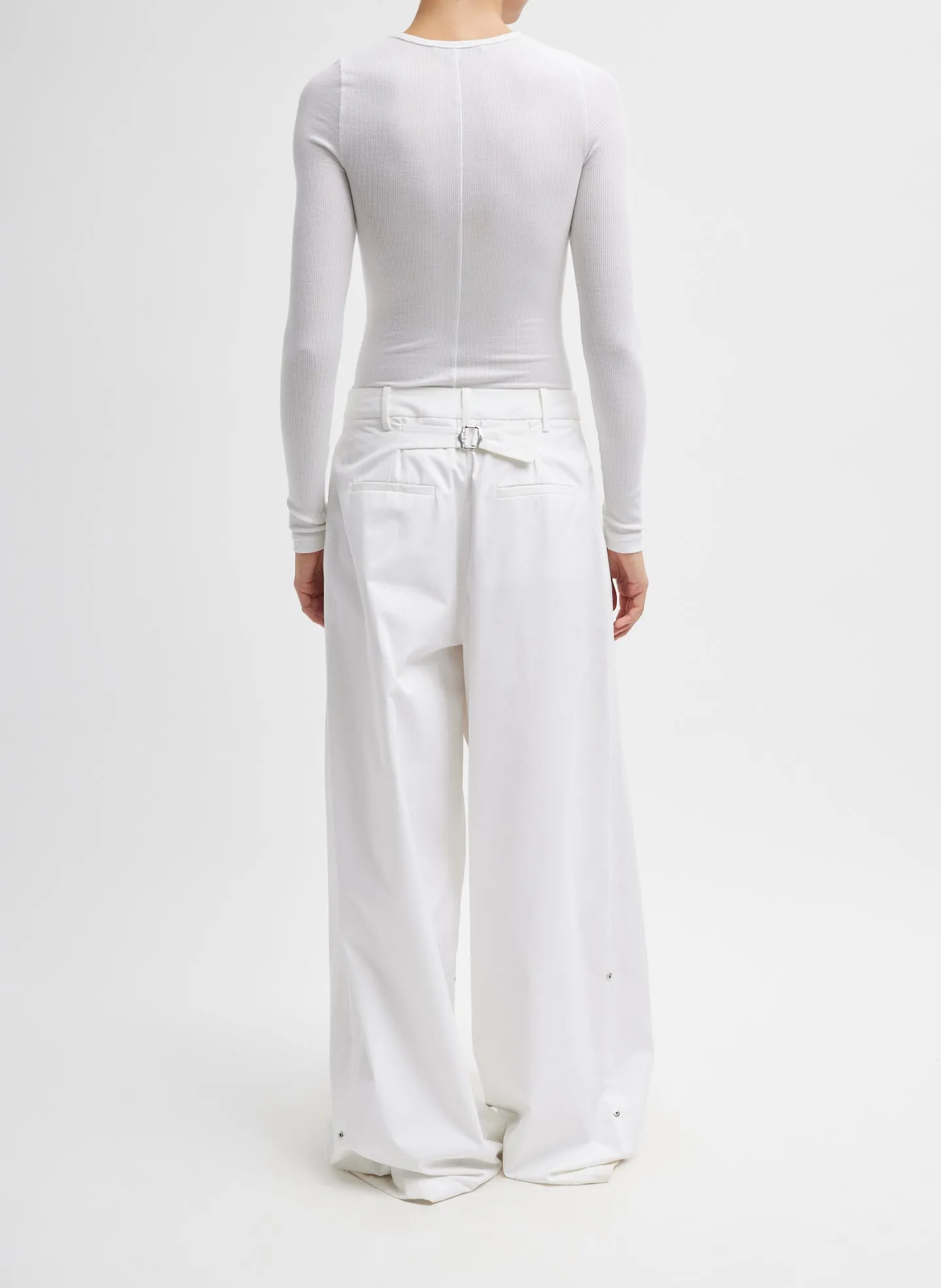 Circular Ribbed Crewneck Pullover T-Shirt sold by Tibi product image thumbnail 5