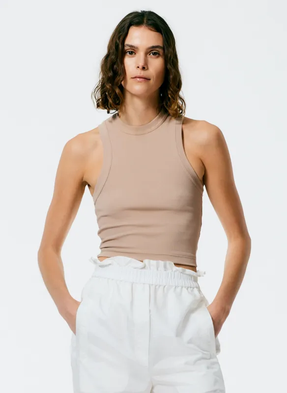 Ribbed T-Shirt Cropped Tank sold by Tibi