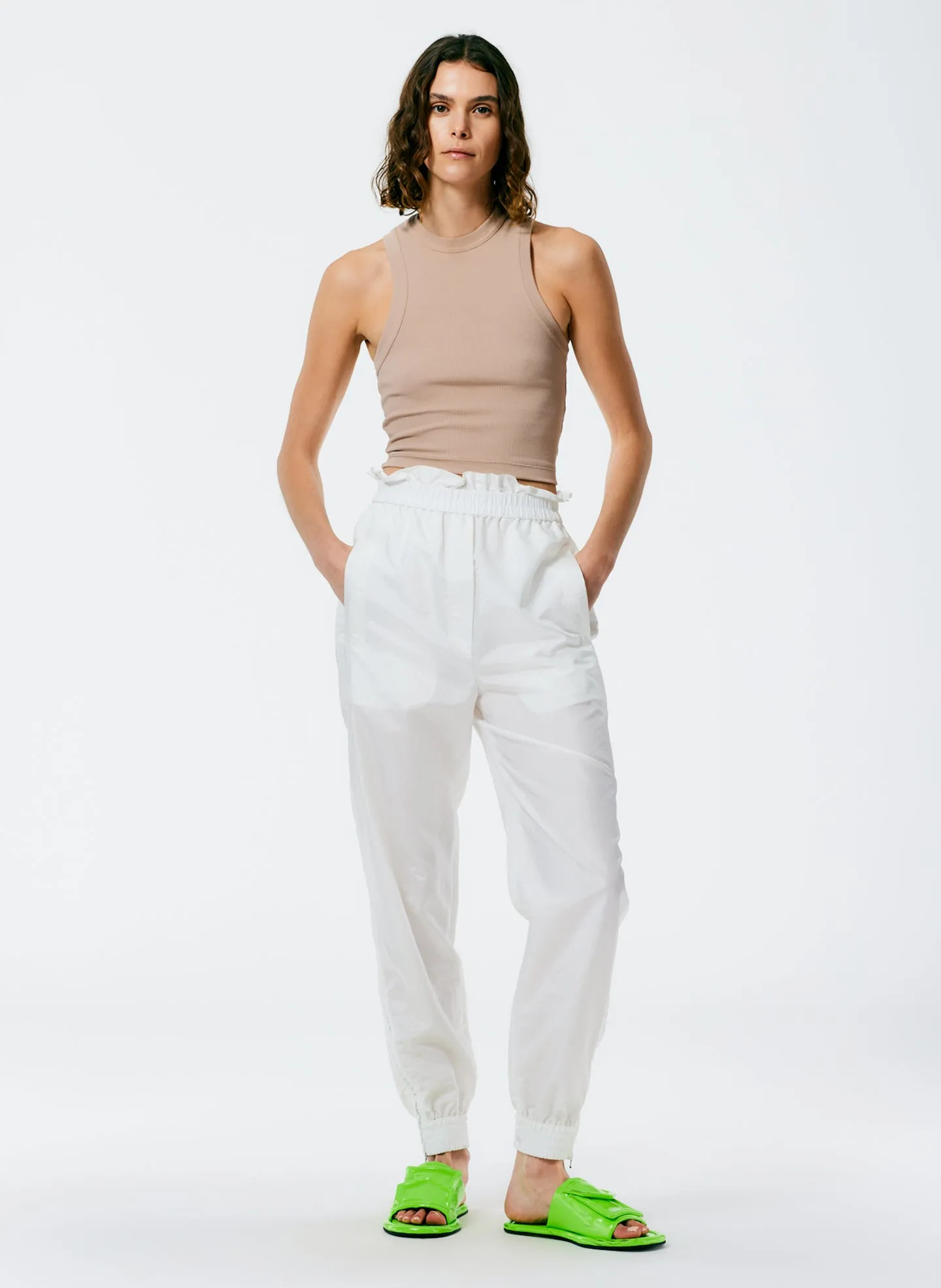 Ribbed T-Shirt Cropped Tank sold by Tibi product image thumbnail 3