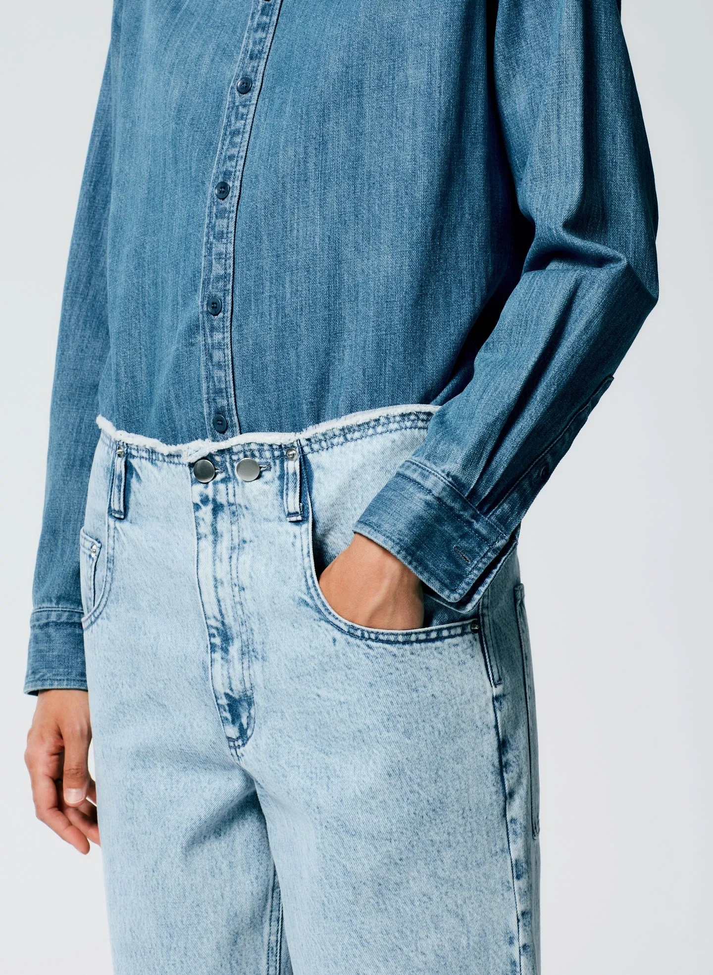 Acid Iceberg Denim Newman Jean sold by Tibi product image thumbnail 5