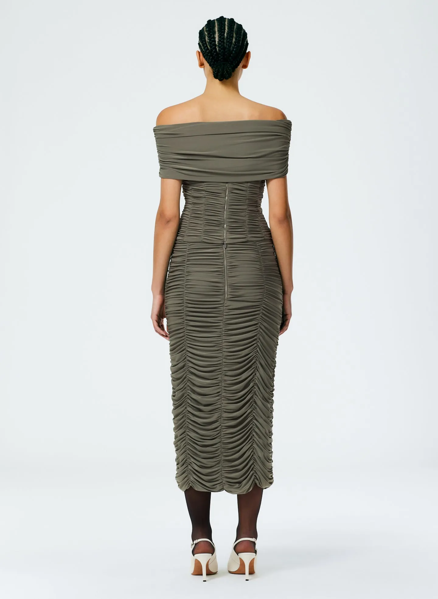 Drapey Jersey Ruched Skirt sold by Tibi product image thumbnail 3