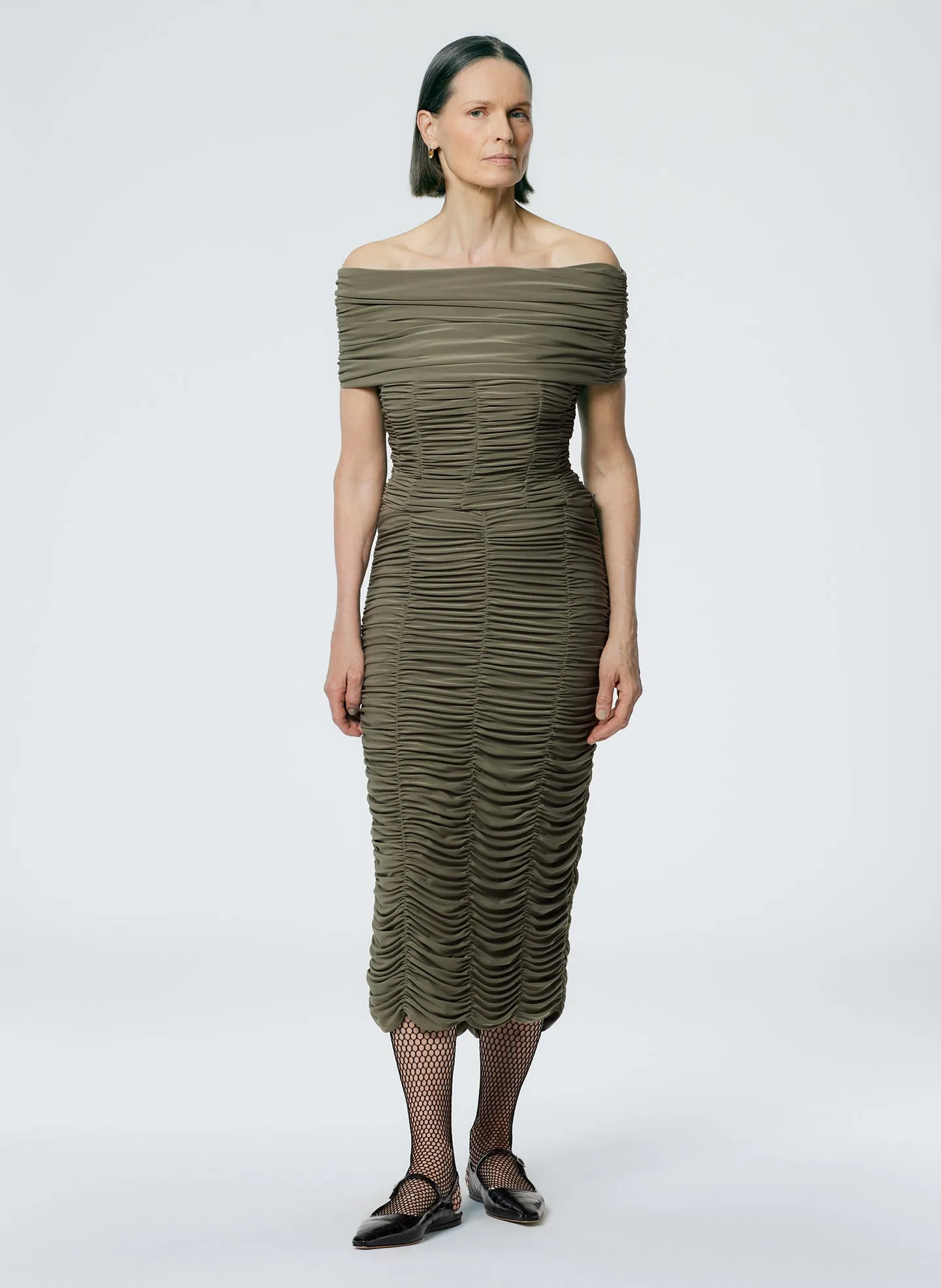 Drapey Jersey Ruched Skirt sold by Tibi product image thumbnail 4
