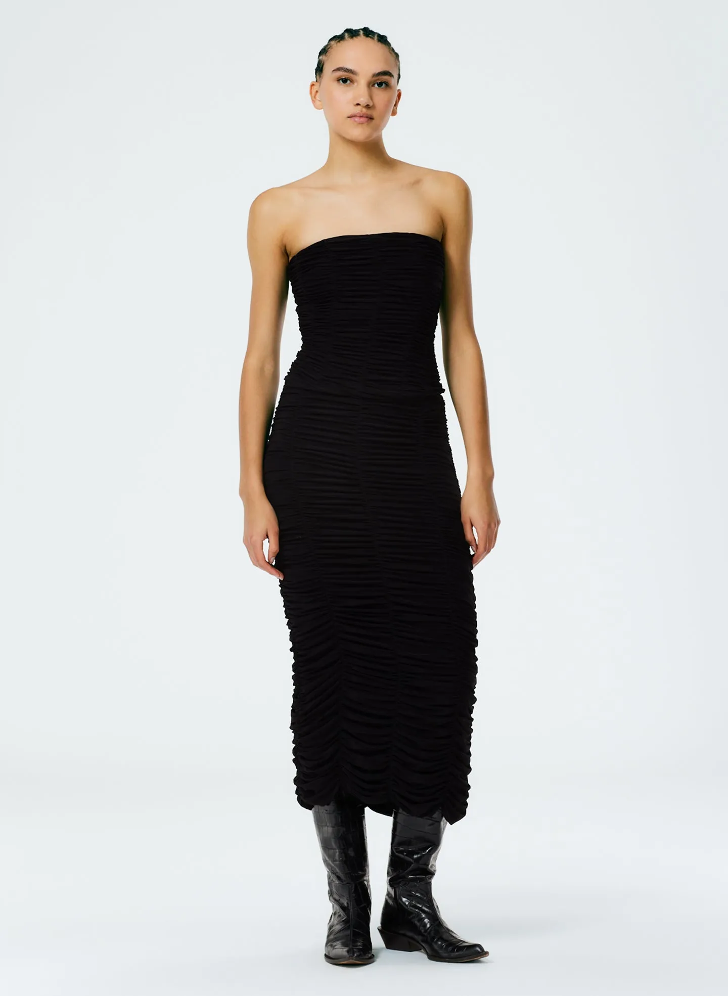 Drapey Jersey Ruched Skirt sold by Tibi