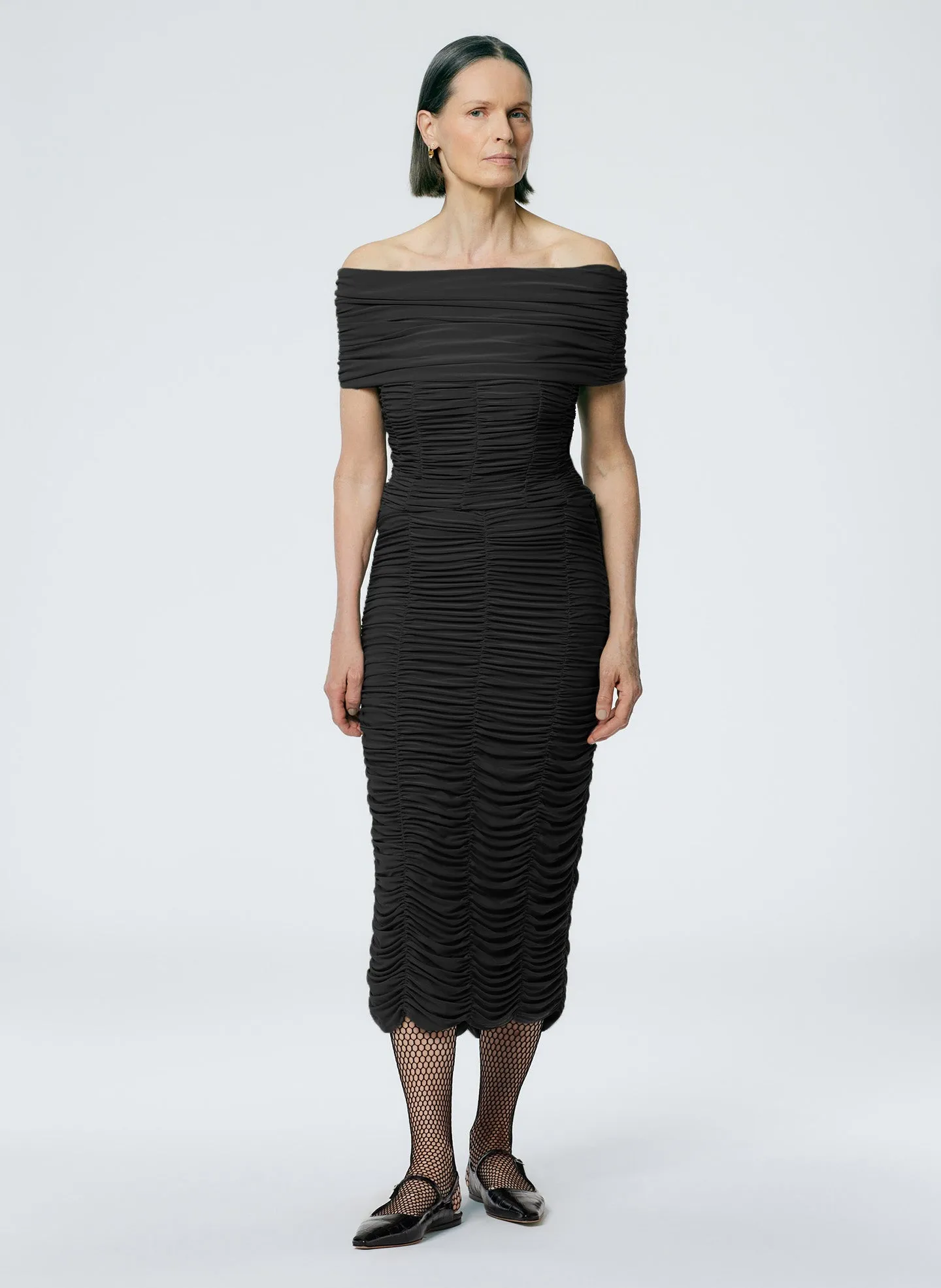 Drapey Jersey Ruched Skirt sold by Tibi product image thumbnail 5