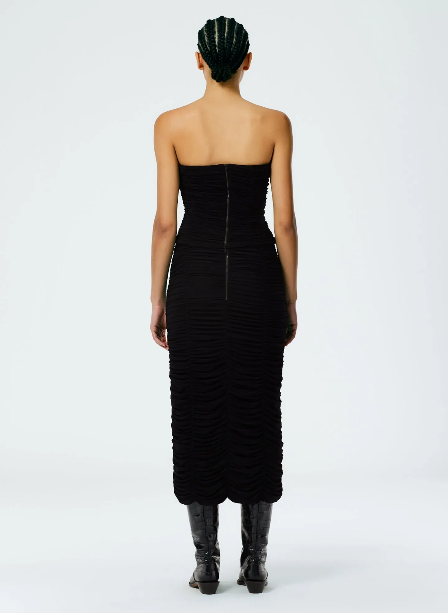 Drapey Jersey Ruched Skirt sold by Tibi product image thumbnail 4