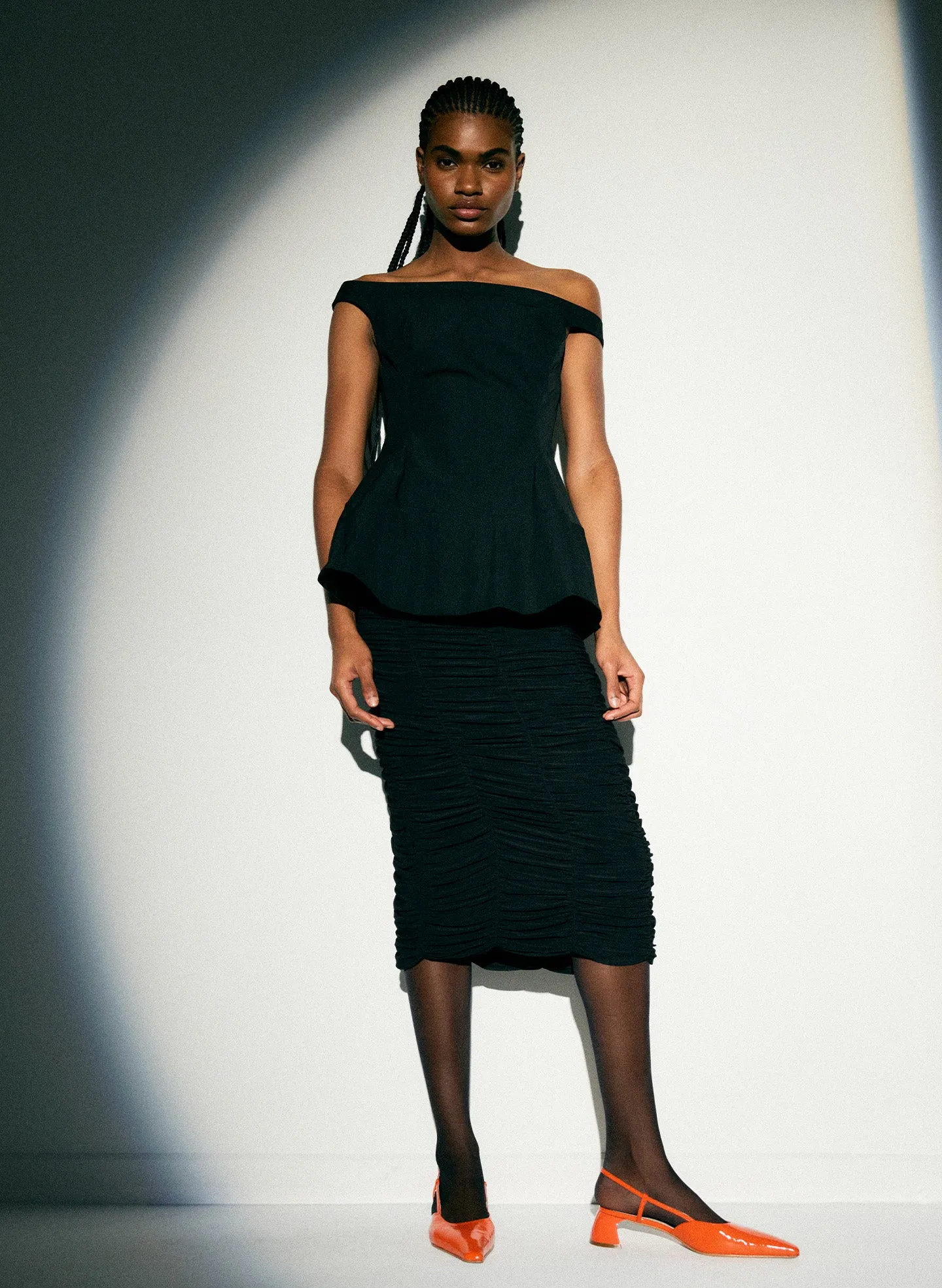 Drapey Jersey Ruched Skirt sold by Tibi product image thumbnail 2