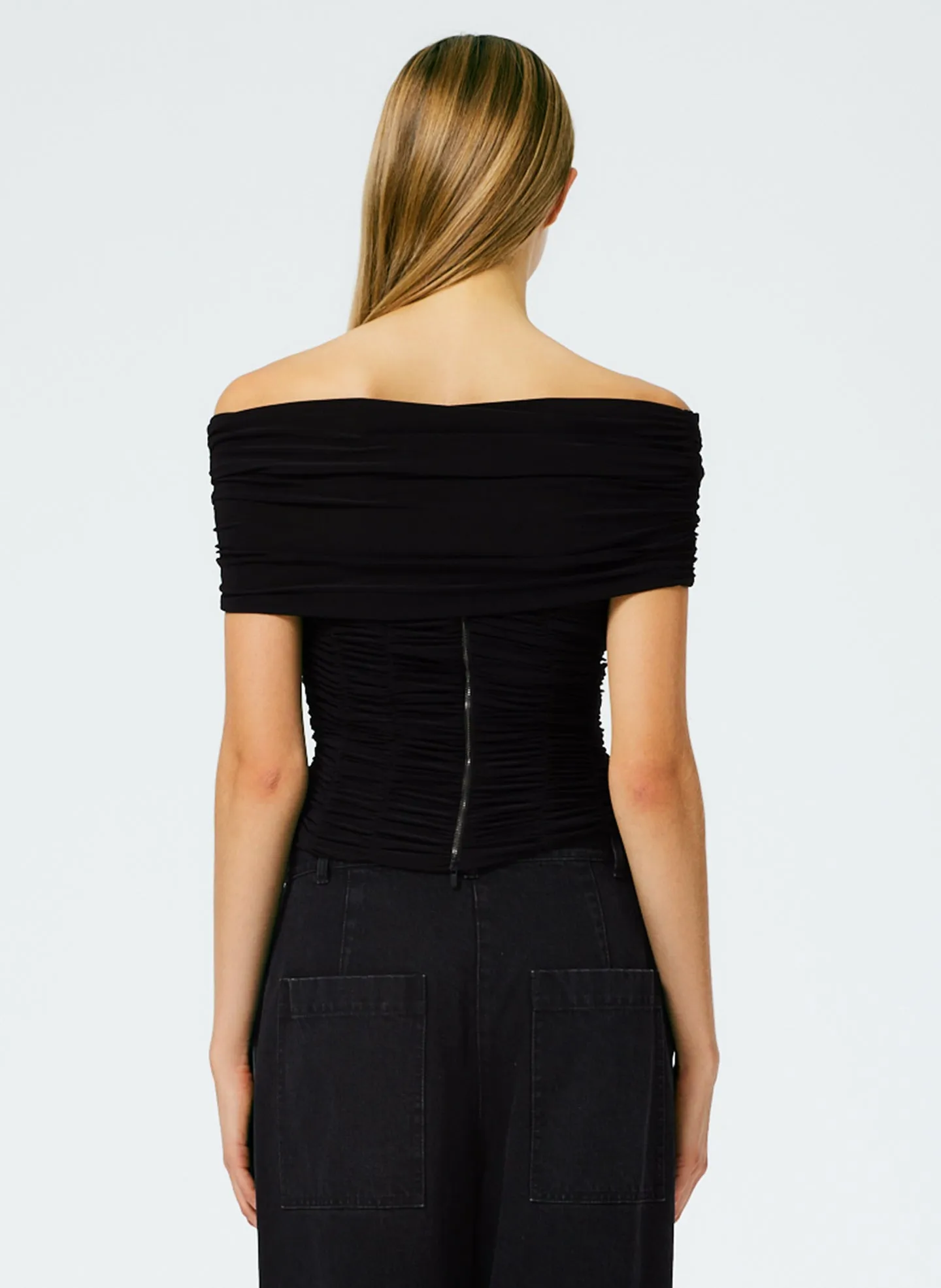 Drapey Jersey Ruched Strapless Top sold by Tibi product image thumbnail 4