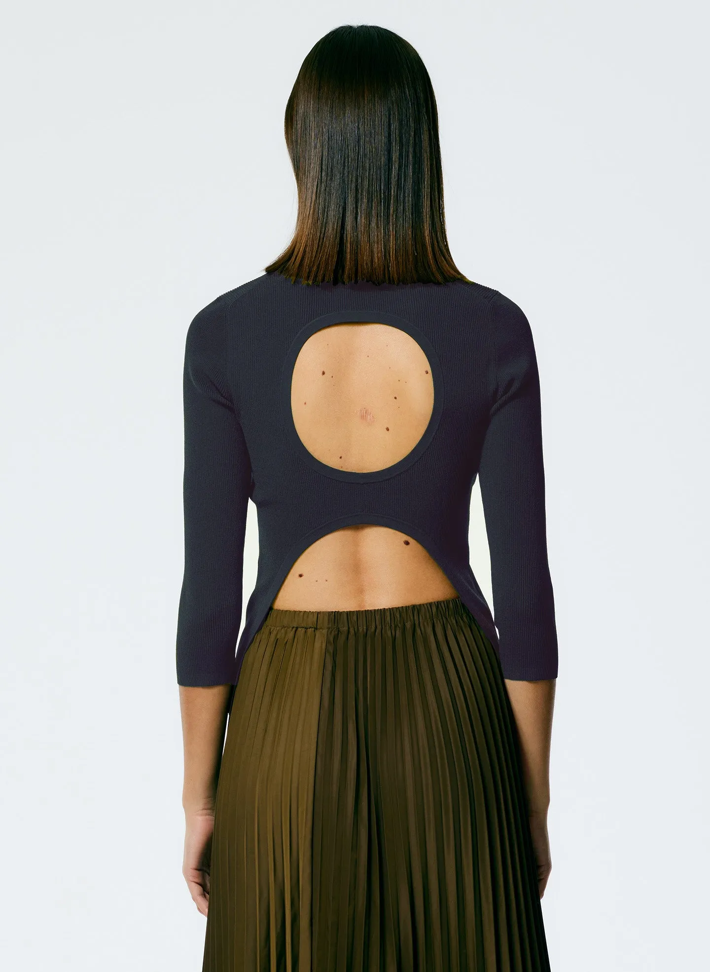 Giselle Stretch Sweater Circle Openback Pullover sold by Tibi product image thumbnail 4