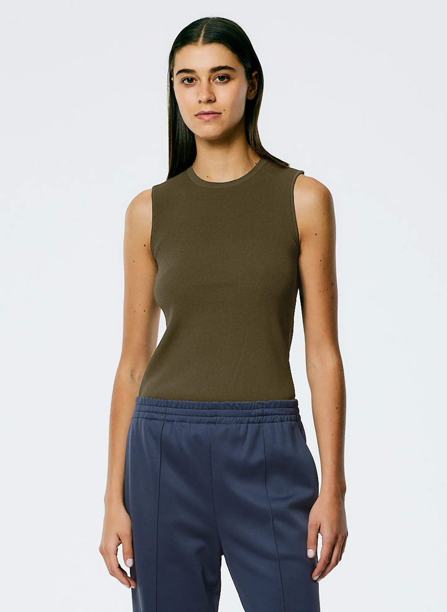 Giselle Stretch Sweater Circle Openback Tank sold by Tibi