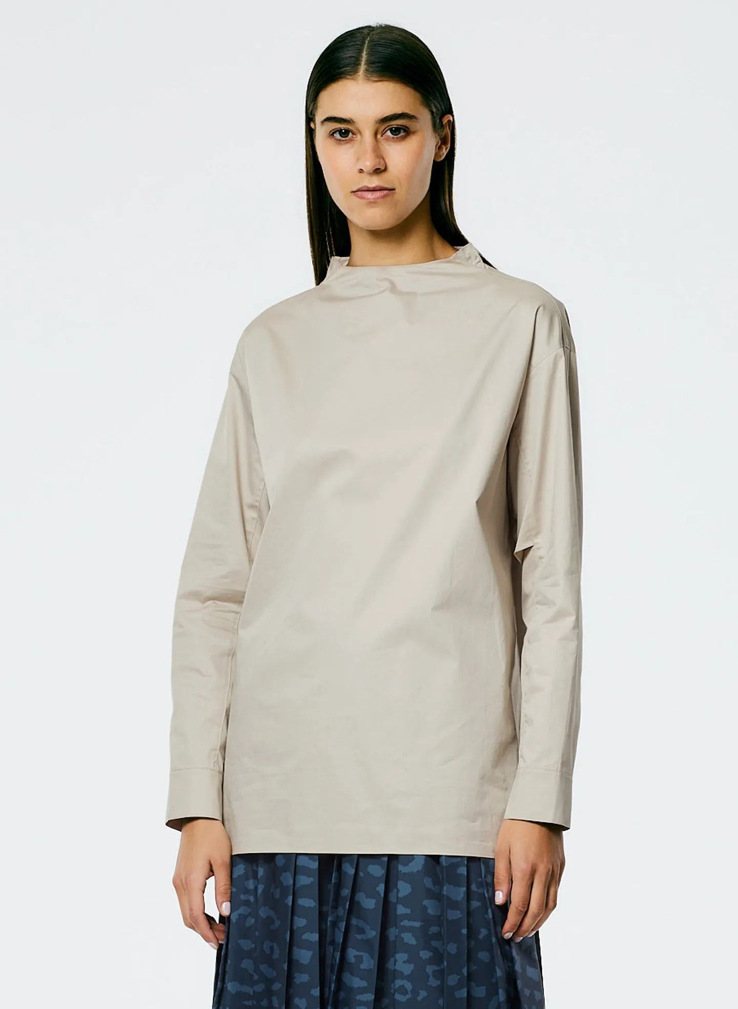 Eco Poplin Funnelneck Top sold by Tibi