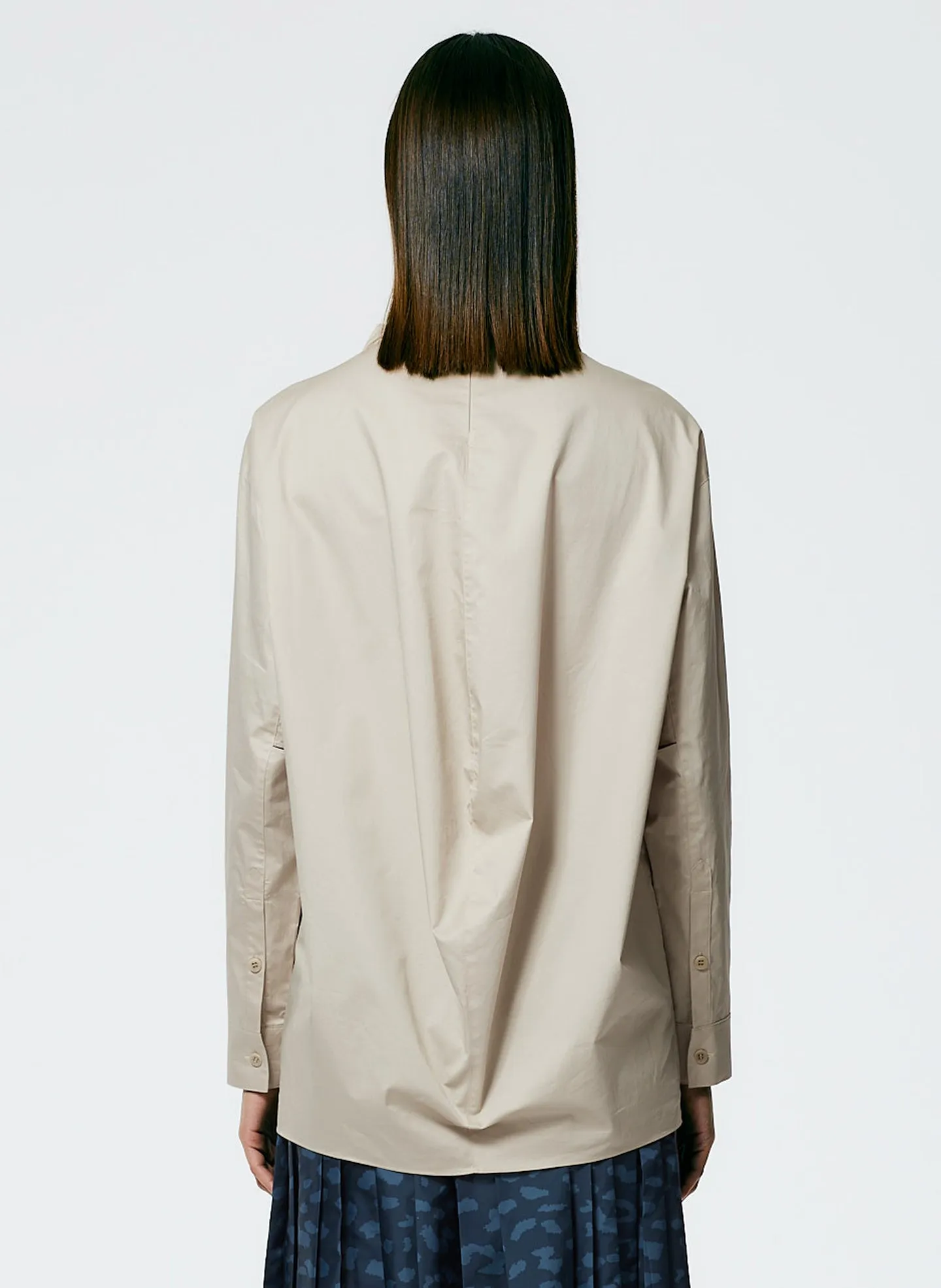 Eco Poplin Funnelneck Top sold by Tibi product image thumbnail 3