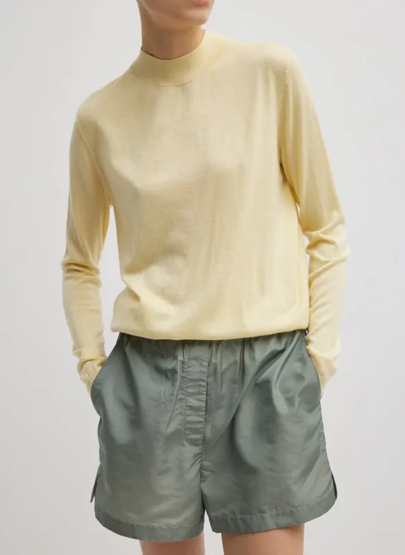 Cashmere Silk Blend Mock Neck Easy Sweater made by Tibi