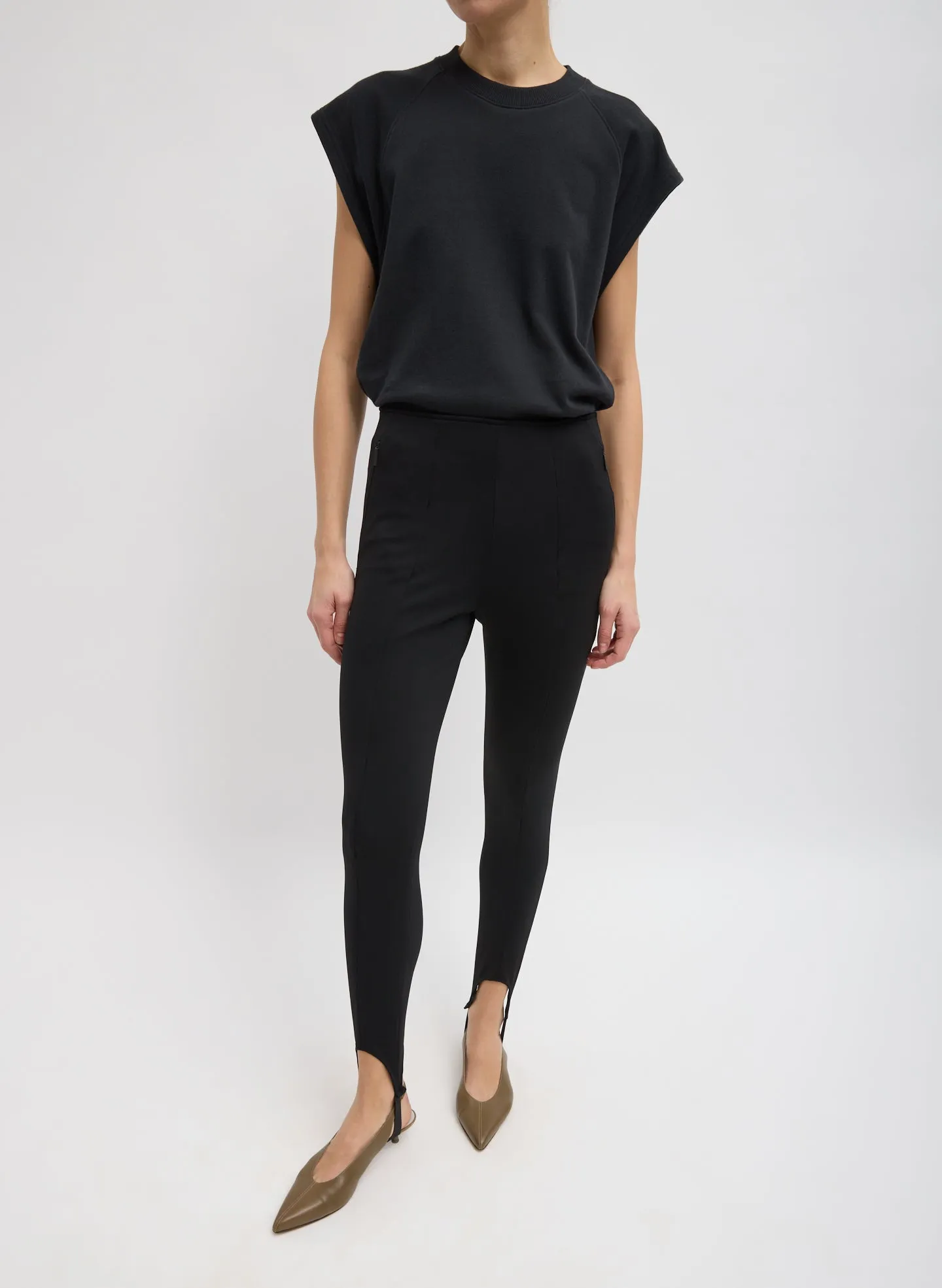 Compact Ultra Stretch Knit Stirrup Legging sold by Tibi product image thumbnail 5