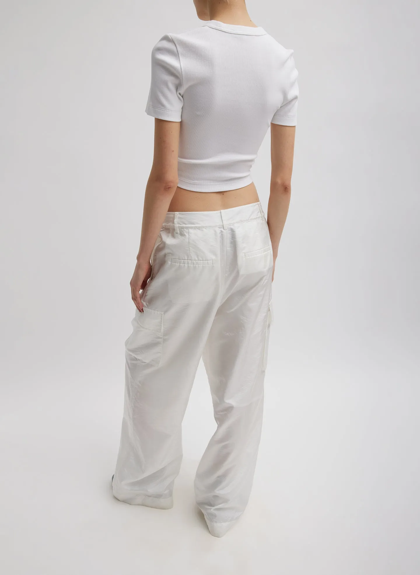 Stella Crispy Nylon Pleated Cargo Pant sold by Tibi product image thumbnail 3