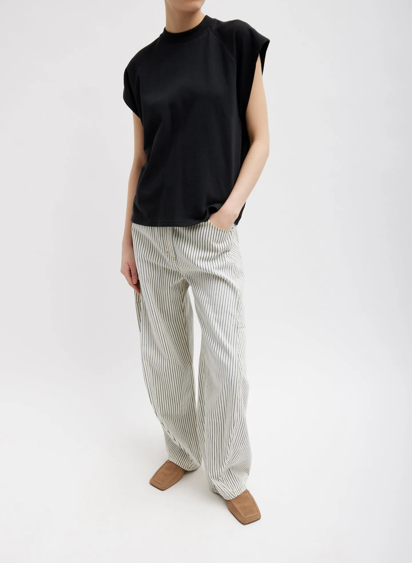 Summer Sweatshirting Sleeveless Easy Top sold by Tibi product image thumbnail 3