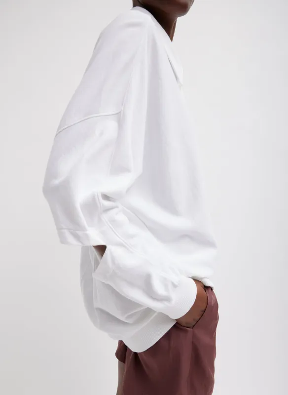 Summer Sweatshirting Polo Collar Sweatshirt made by Tibi