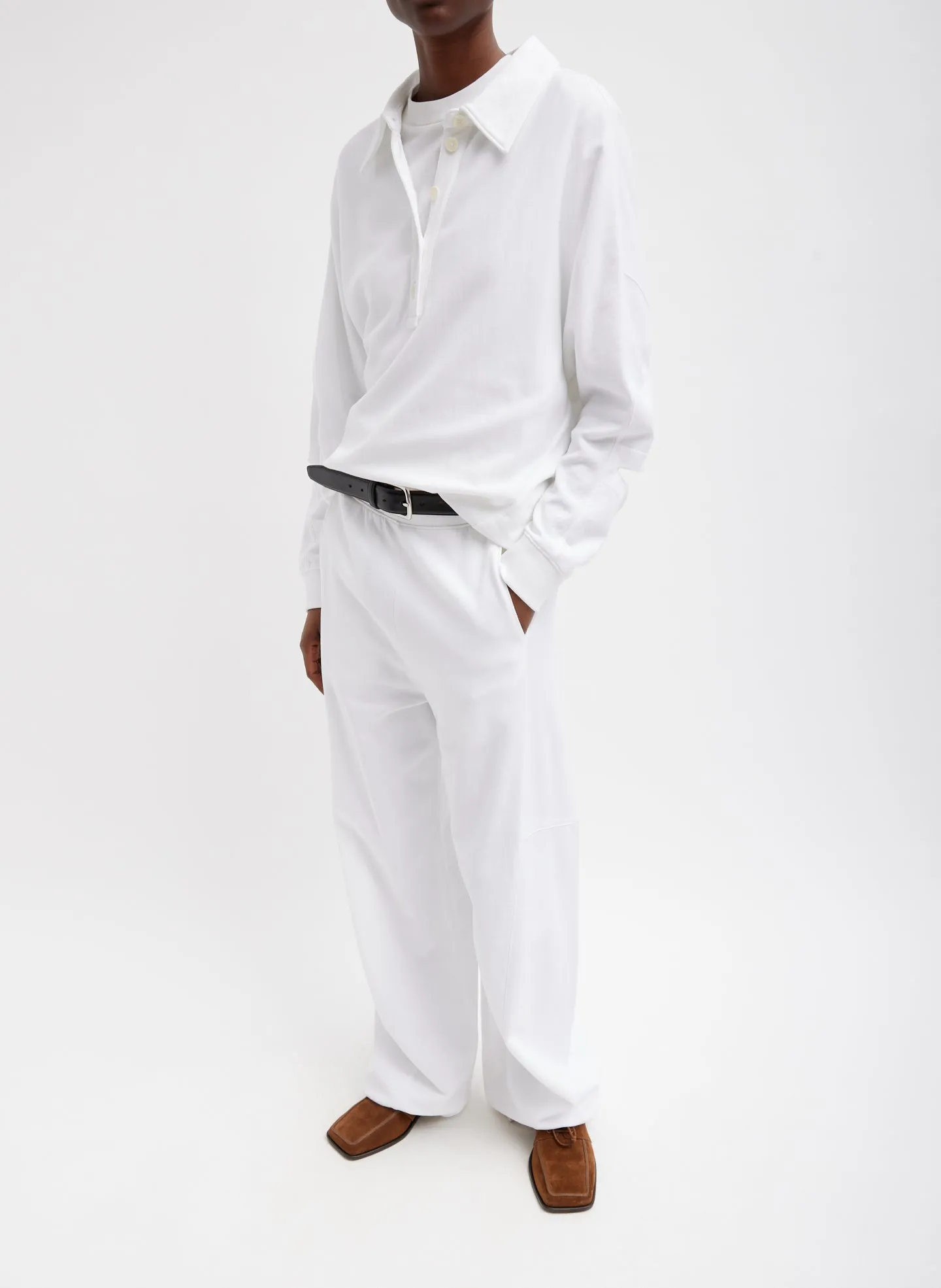 Summer Sweatshirting Polo Collar Sweatshirt sold by Tibi product image thumbnail 3