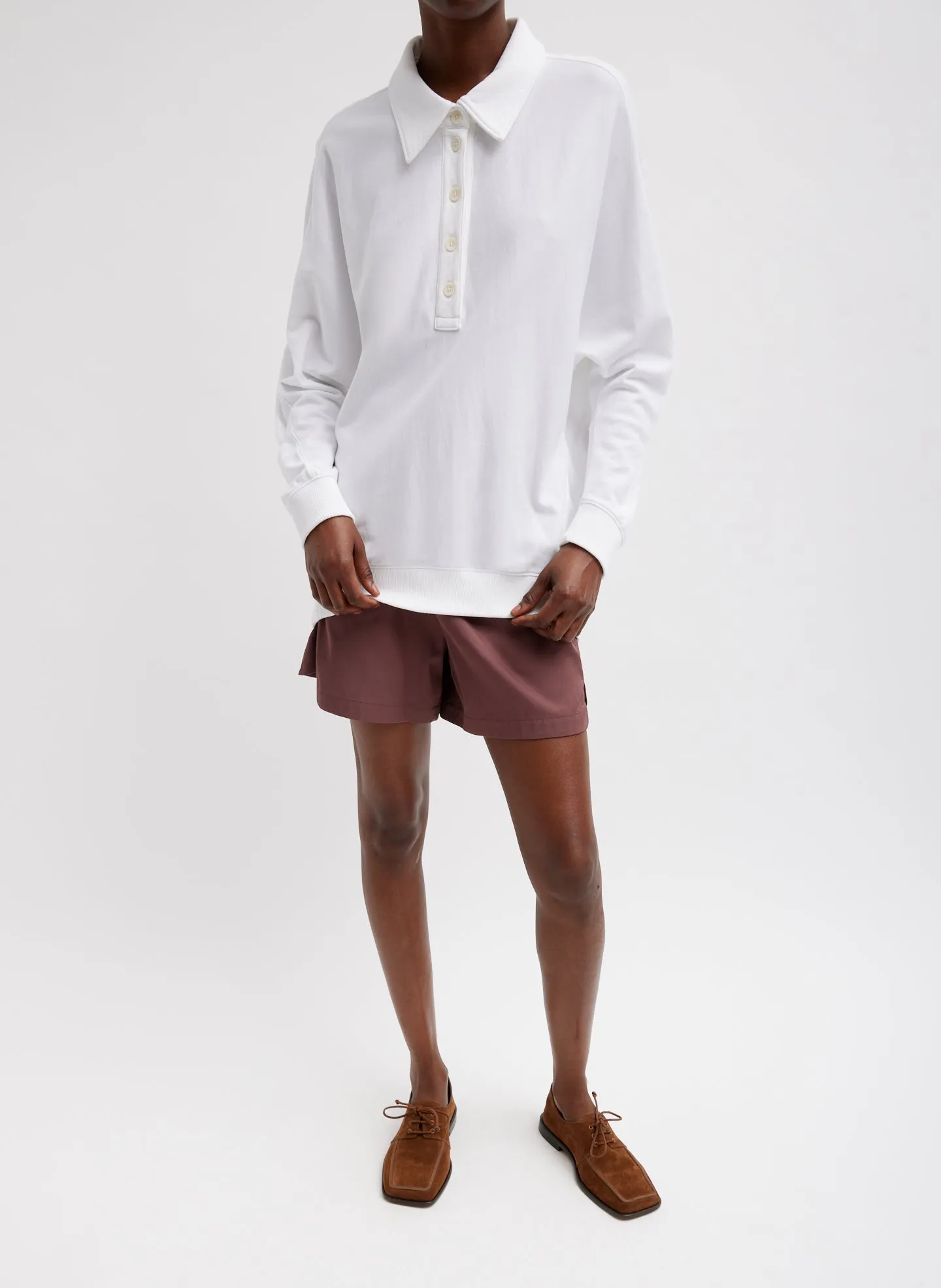 Summer Sweatshirting Polo Collar Sweatshirt sold by Tibi product image thumbnail 2