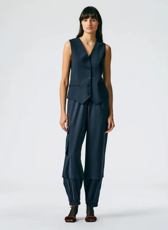 Tropical Wool Pull On Wilt Jogger - Long sold by Tibi