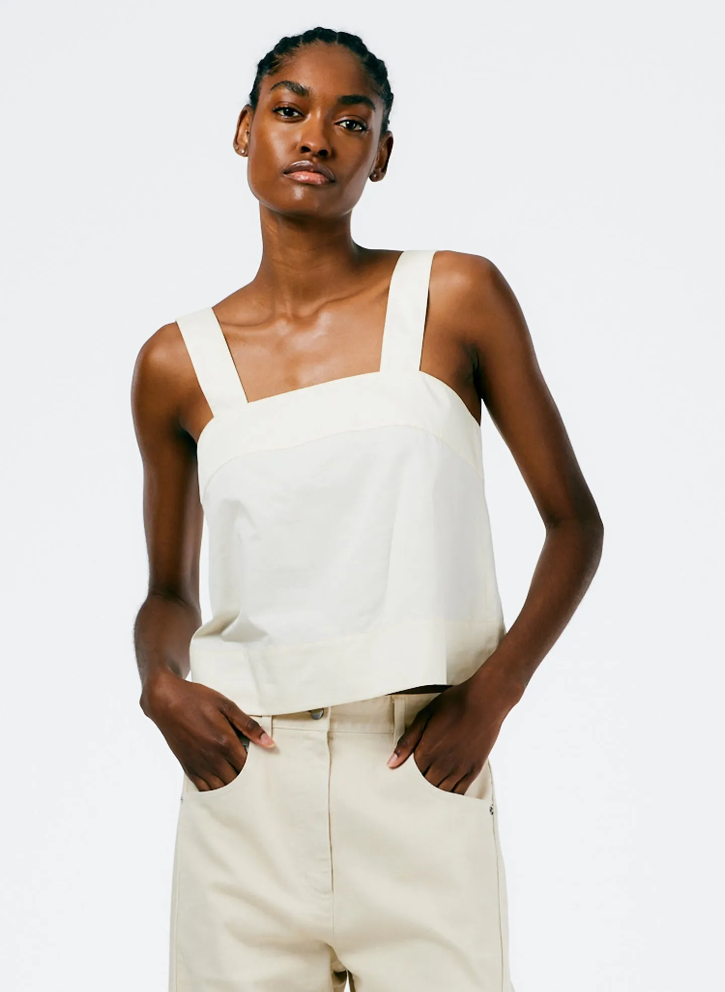 Eco Poplin Strappy Top sold by Tibi