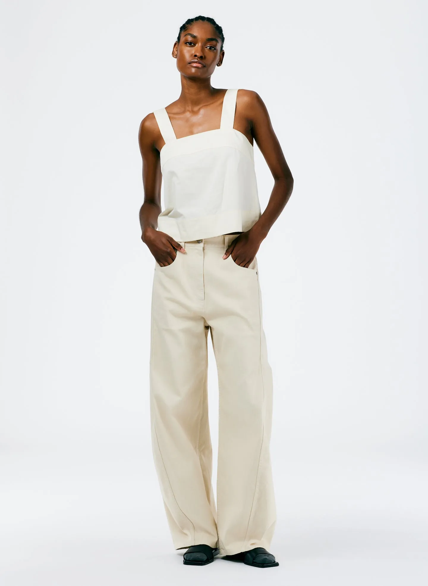 Eco Poplin Strappy Top sold by Tibi product image thumbnail 4